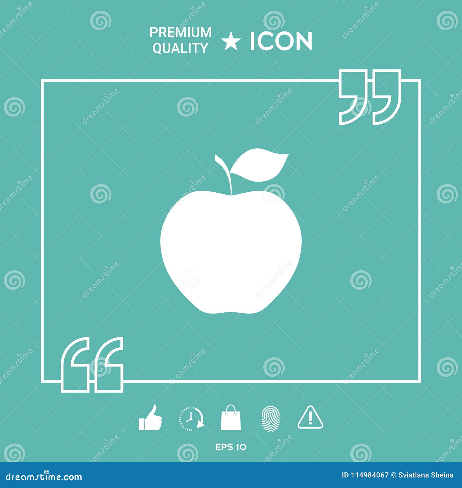 Apple icon symbol stock vector. Illustration of shape 114984067
