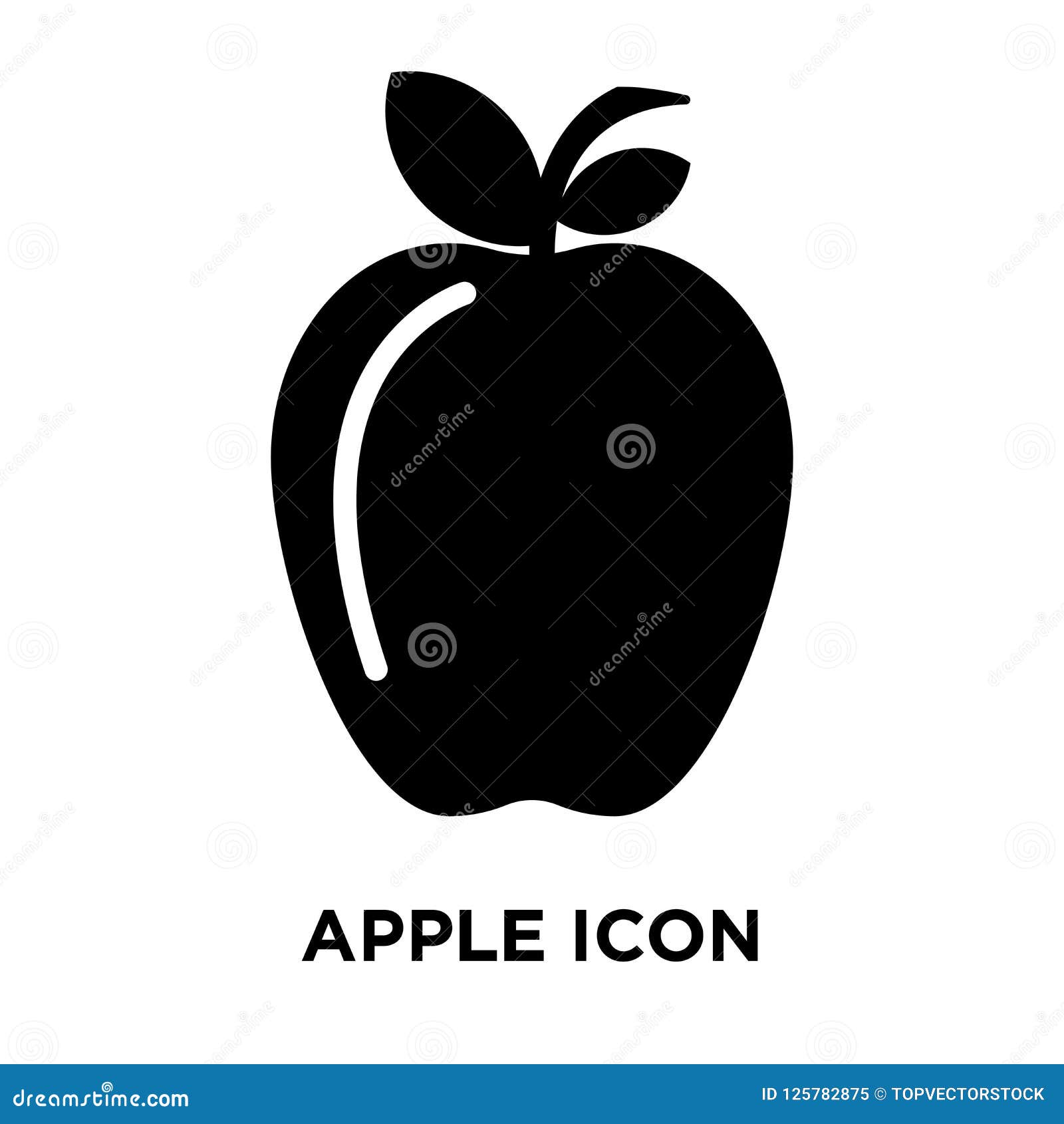 Apple Icon Vector Isolated On White Background Logo Concept Of Stock Vector Illustration Of Sign Leaf