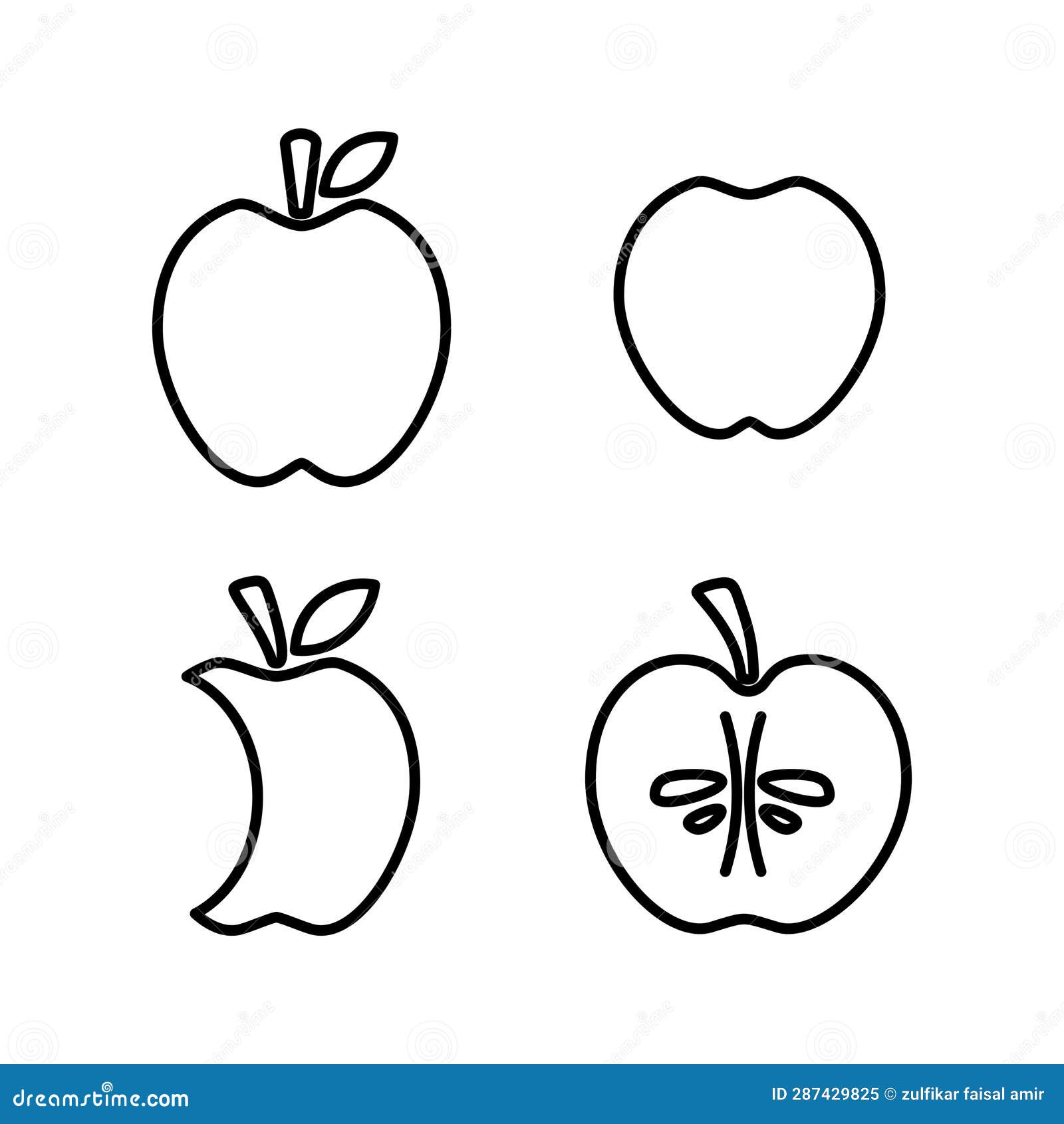 Apple icon . apple symbol stock vector. Illustration of vector 287429825
