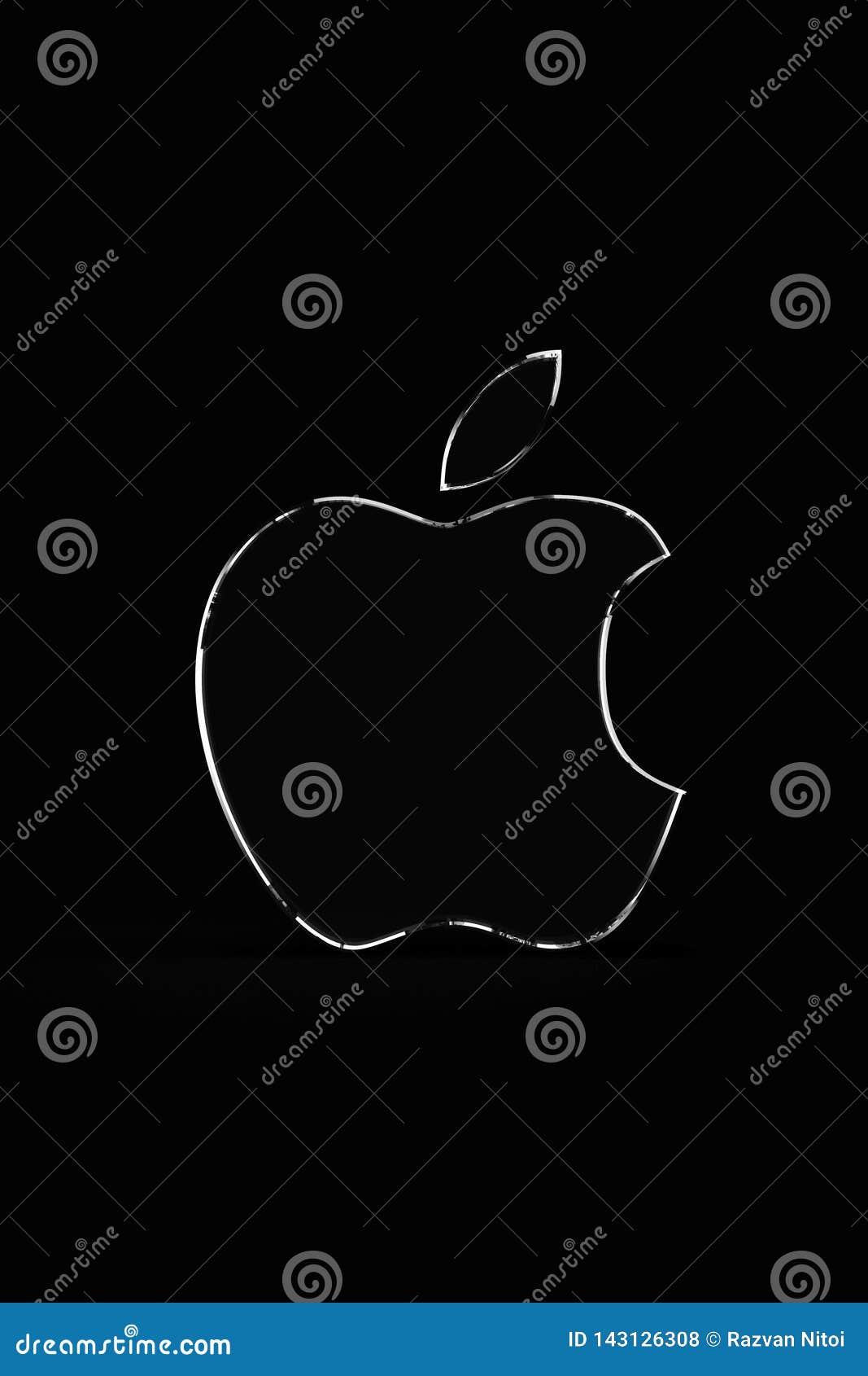 Apple Logo Wallpaper, Dark Background Editorial Stock Photo - Illustration  of crisis, digital: 143126308