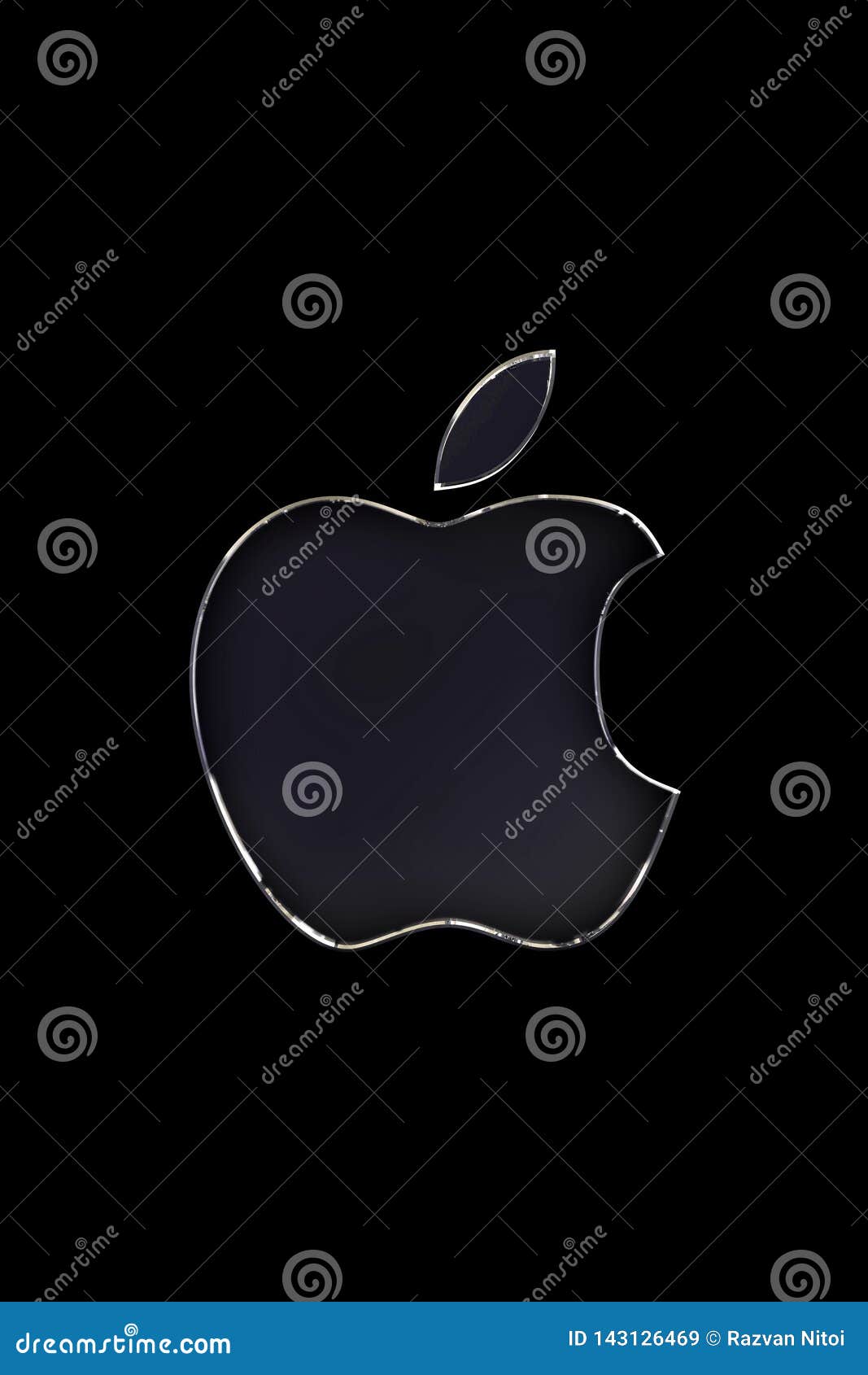 Apple Logo Wallpaper, Dark Background Editorial Stock Image - Illustration  of cooperation, glossy: 143126469