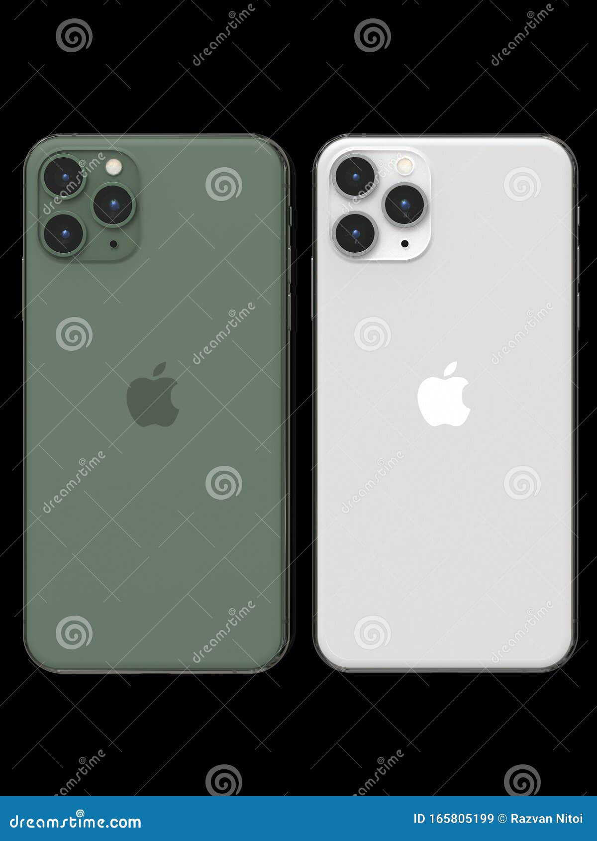 Apple Iphone 11 Pro 2种颜色 并排比较编辑类库存图片 图片包括有设备 胃口