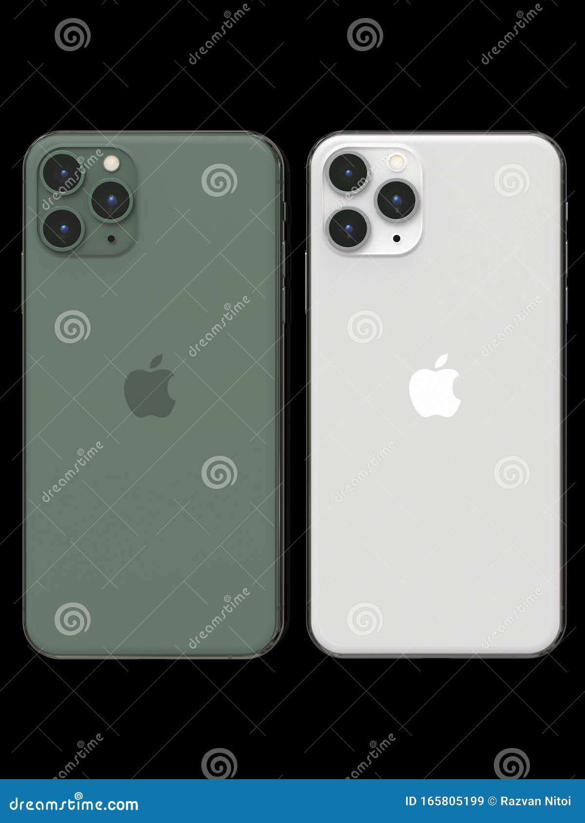Apple Iphone 11 Pro 2 Colors Compared Side By Side Editorial Stock Image Image Of Device Apps