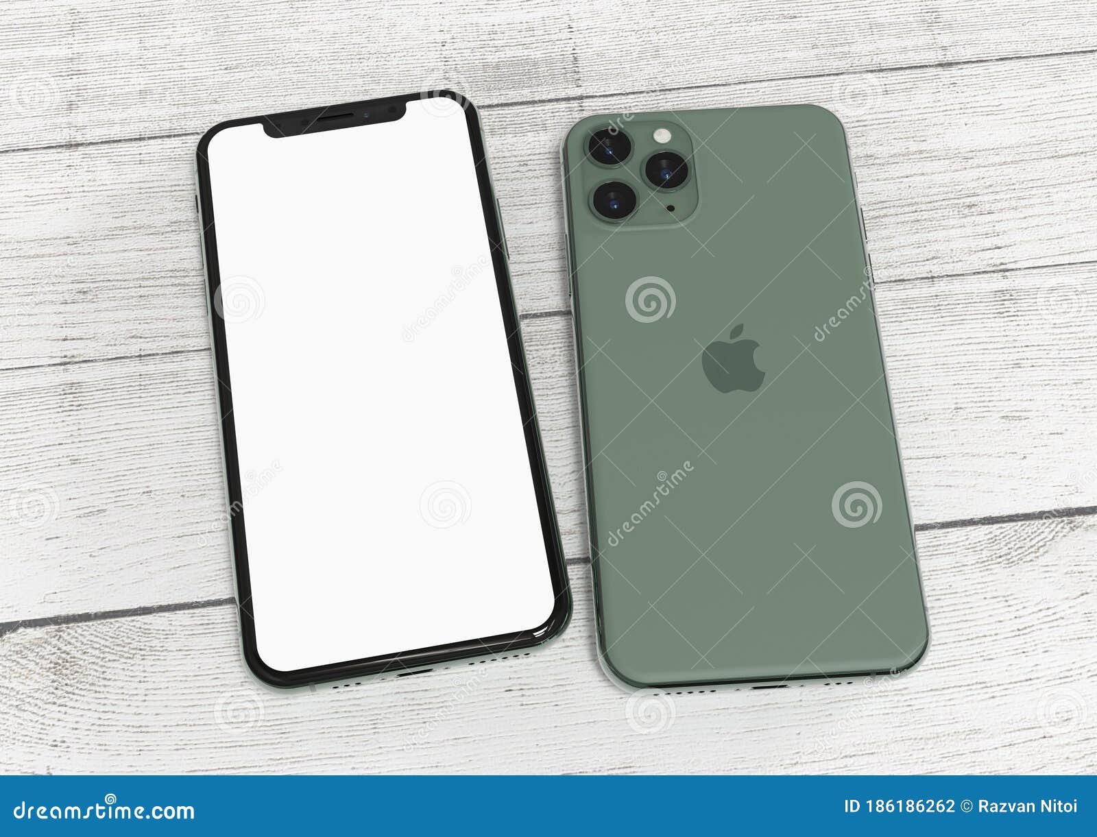 Apple Iphone 11 Pro Midnight Green Front And Back Sides Editorial Photography Image Of Design Grey