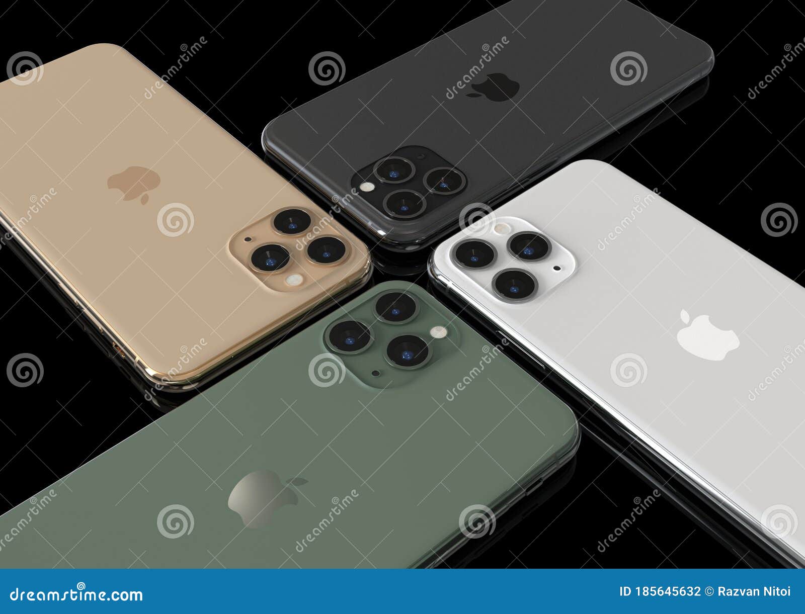Apple Iphone 11 Pro All Colours Back Side Up Editorial Photography Image Of Leaks Colors