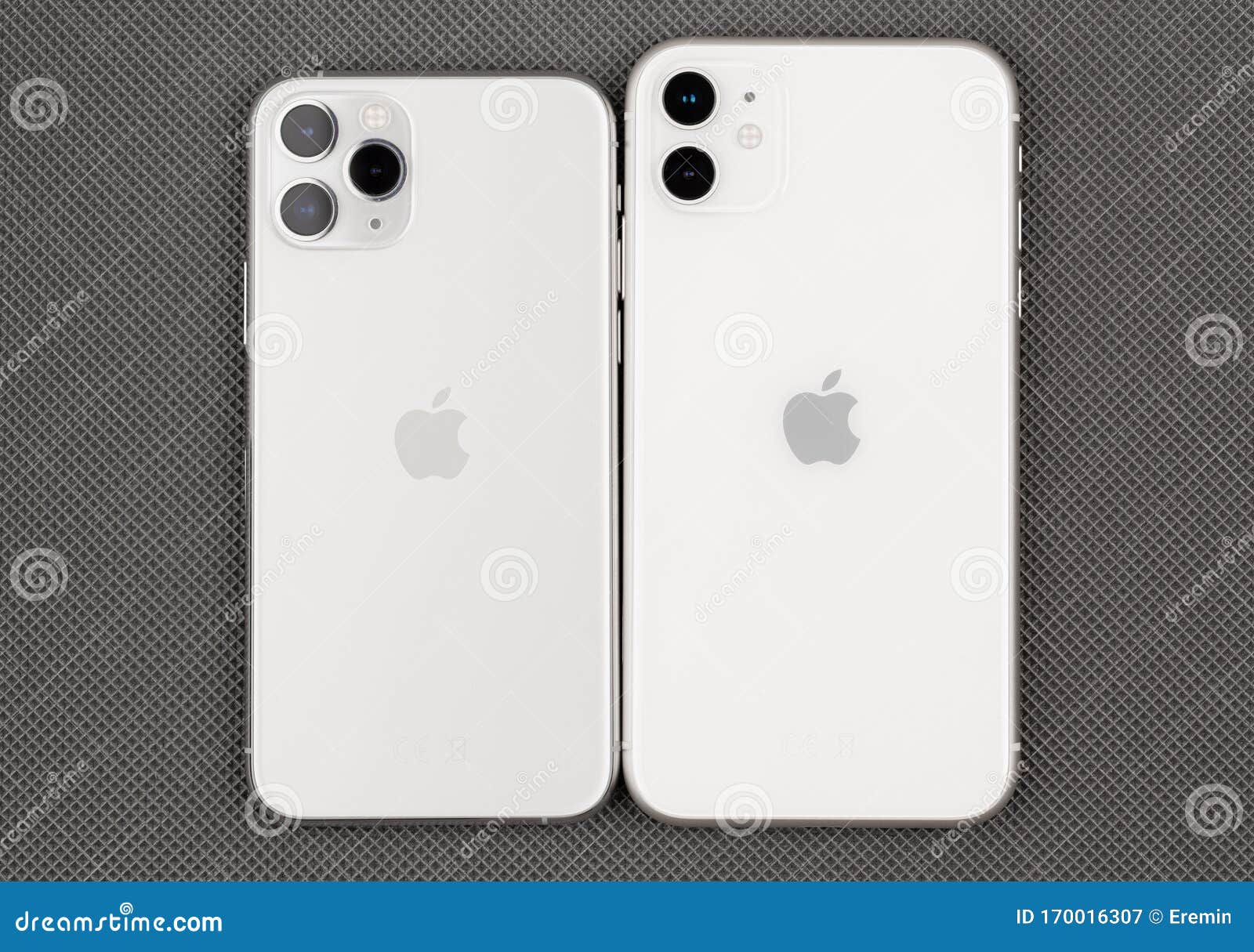 Apple Iphone 11 White And Apple Iphone 11 Pro Silver Color On A Gray Surface Editorial Photography Image Of Everyday Carry