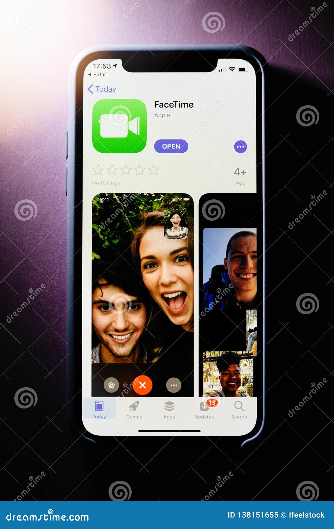 Apple IPhone XS With FaceTime App Editorial Image - Image ...
