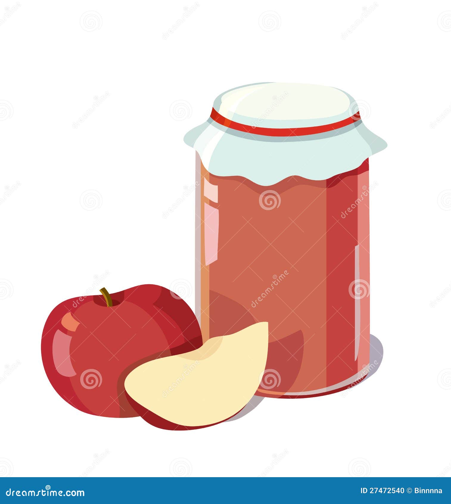 Apple jam stock vector. Illustration of fabric, glass 27472540