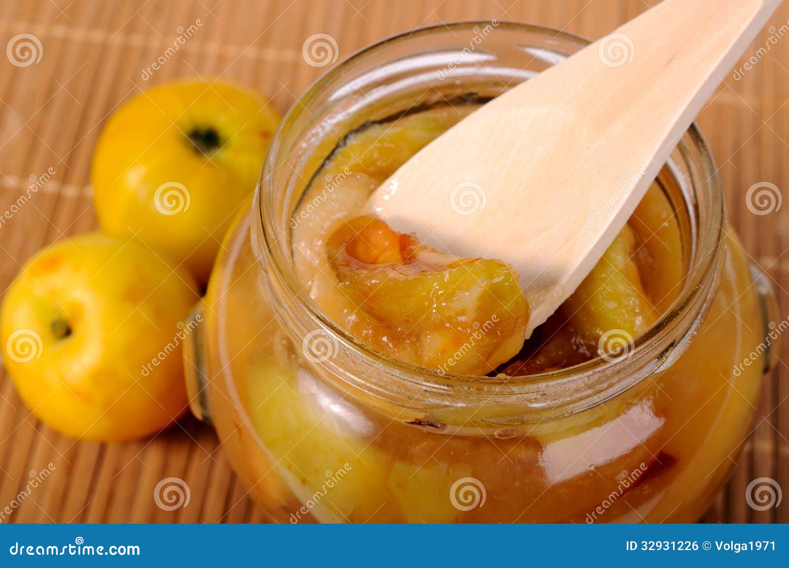 Apple jam closeup stock photo. Image of food, kitchen 32931226