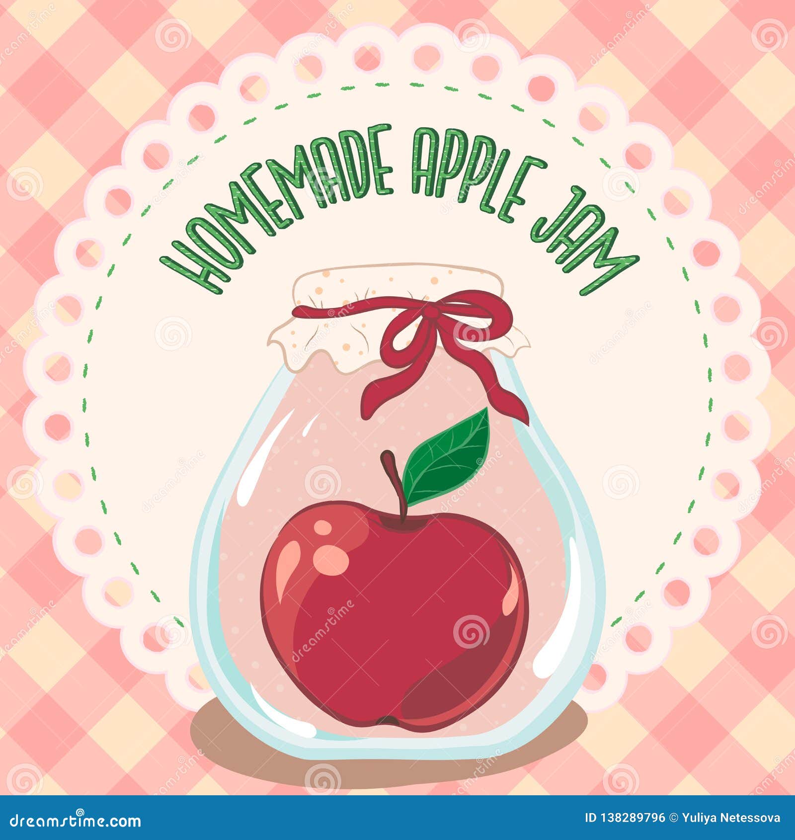 apple jam jar, preserve . apple jam jar, preserve   for menu, label. preserve, jar of apple jam