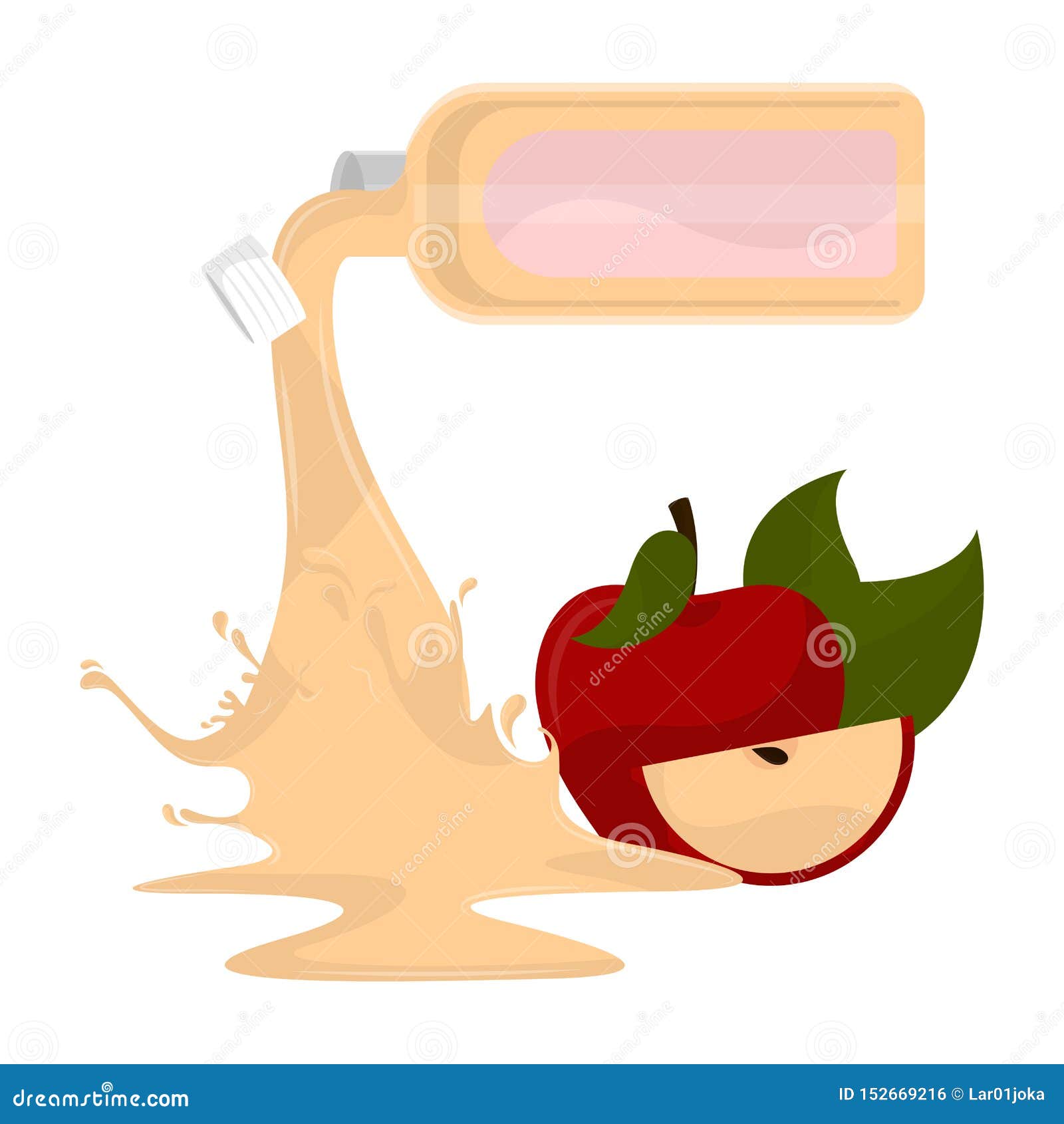 Apple juice bottle stock vector. Illustration of liquid 152669216