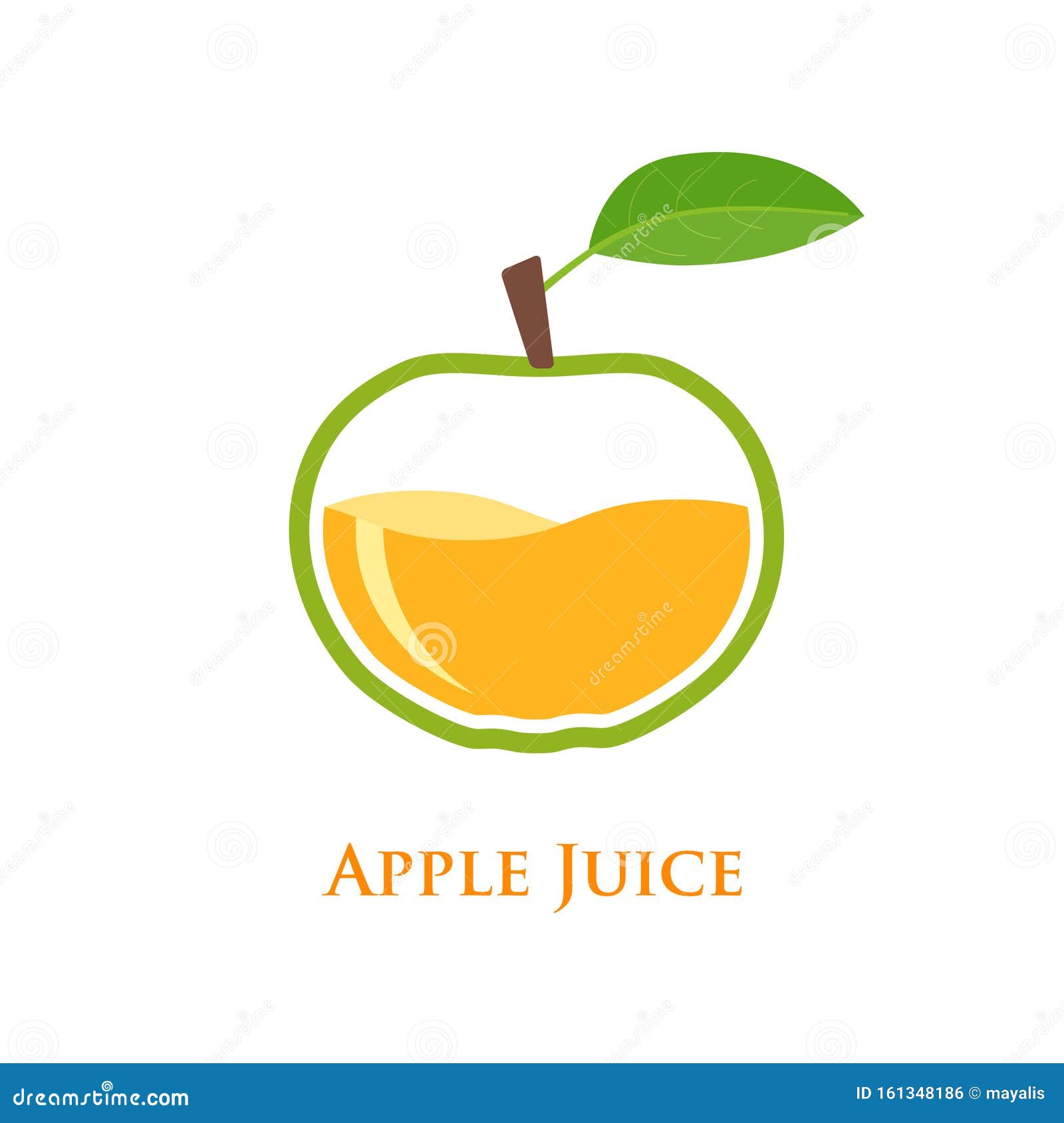 Apple Juice Logo Design Concept Vector Illustration Stock Vector