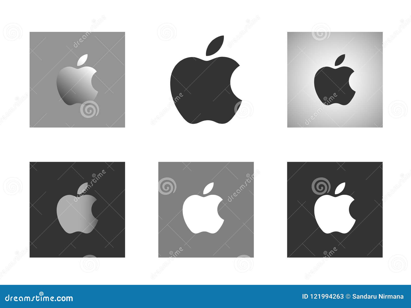 Apple Logo Set on White Background Editorial Stock Photo - Illustration of  illustrations, sets: 121994263