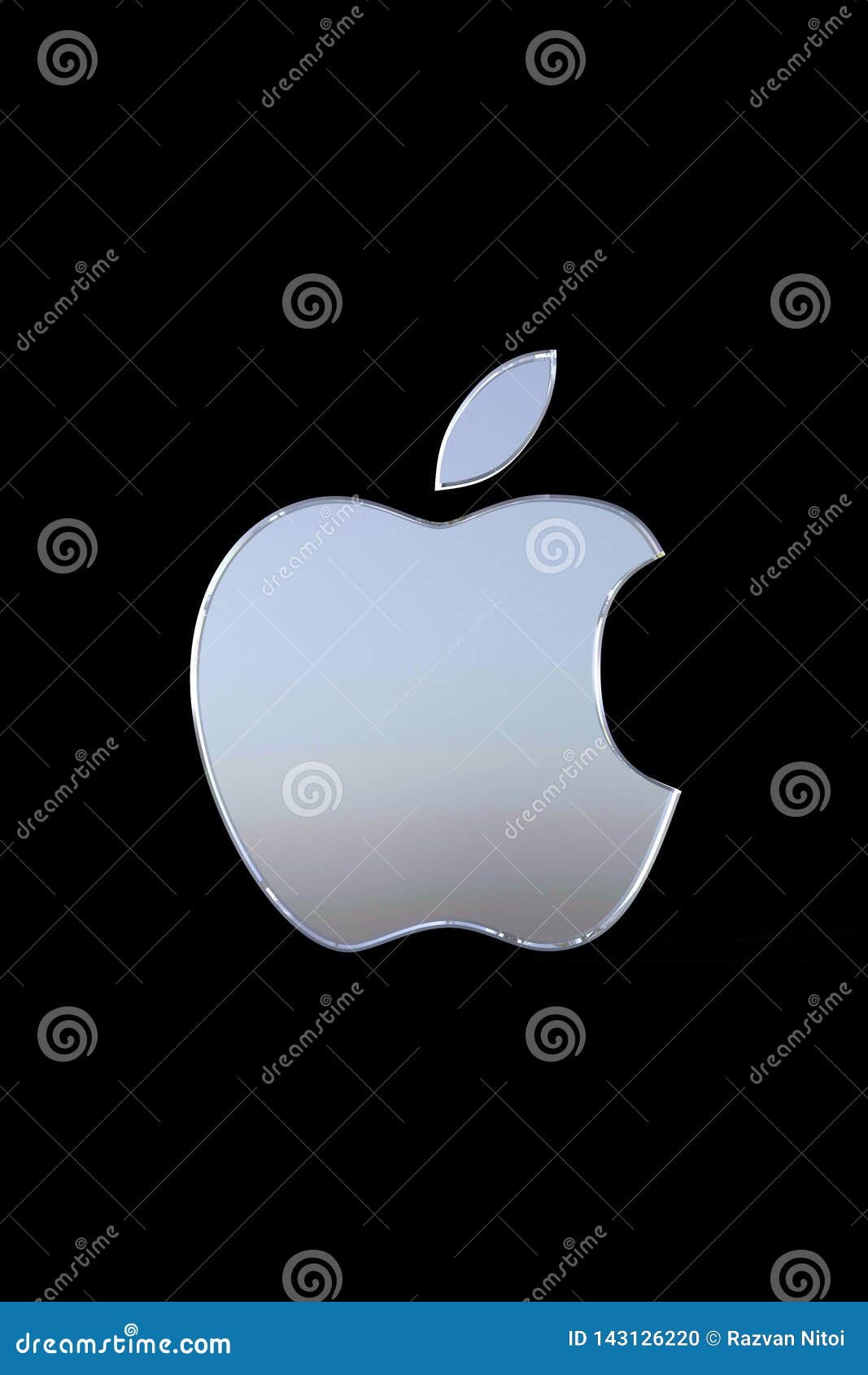 Apple Logo Wallpaper Dark Background Editorial Image