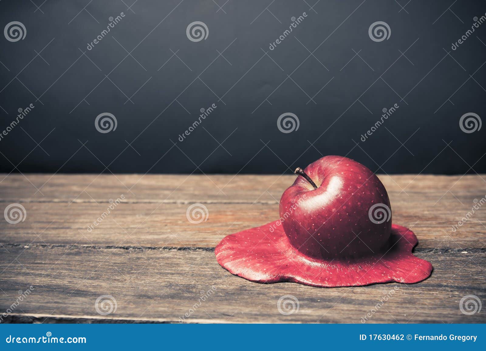 apple melting on the floor