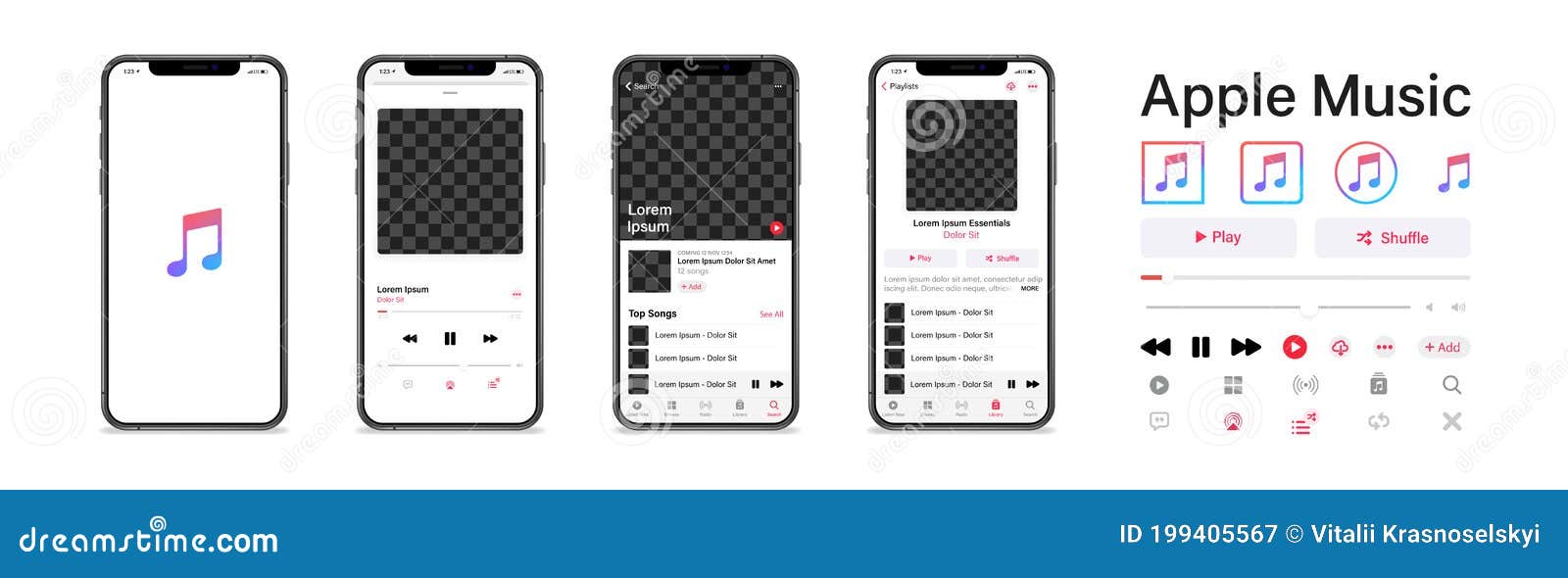 Apple Music. App Music. App Interface Template on Apple Iphone Mockup Apple Music. App Music. App Interface Template on Apple Iphone Mockup