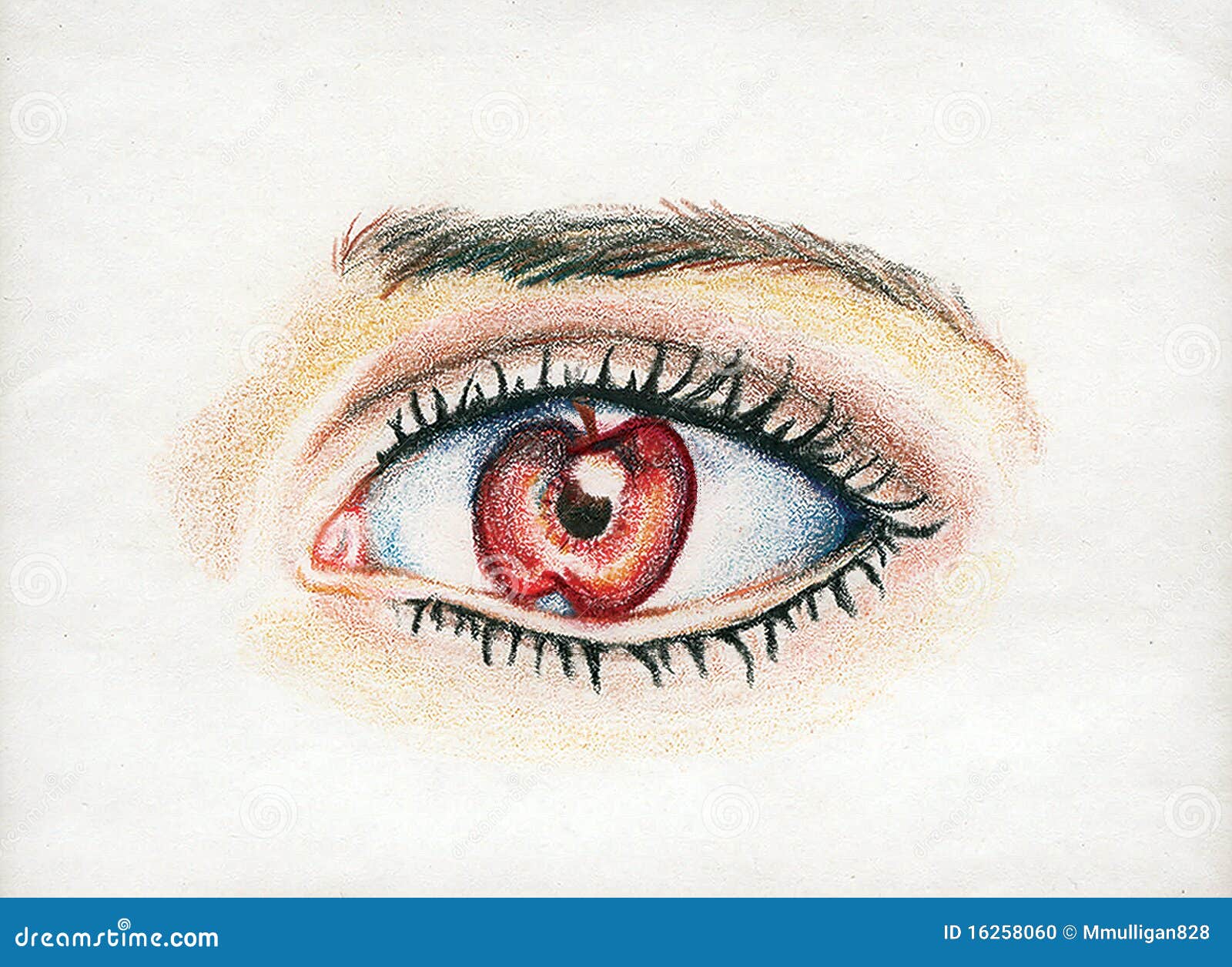 Apple Of My Eye Stock Illustration Illustration Of Pupil 16258060