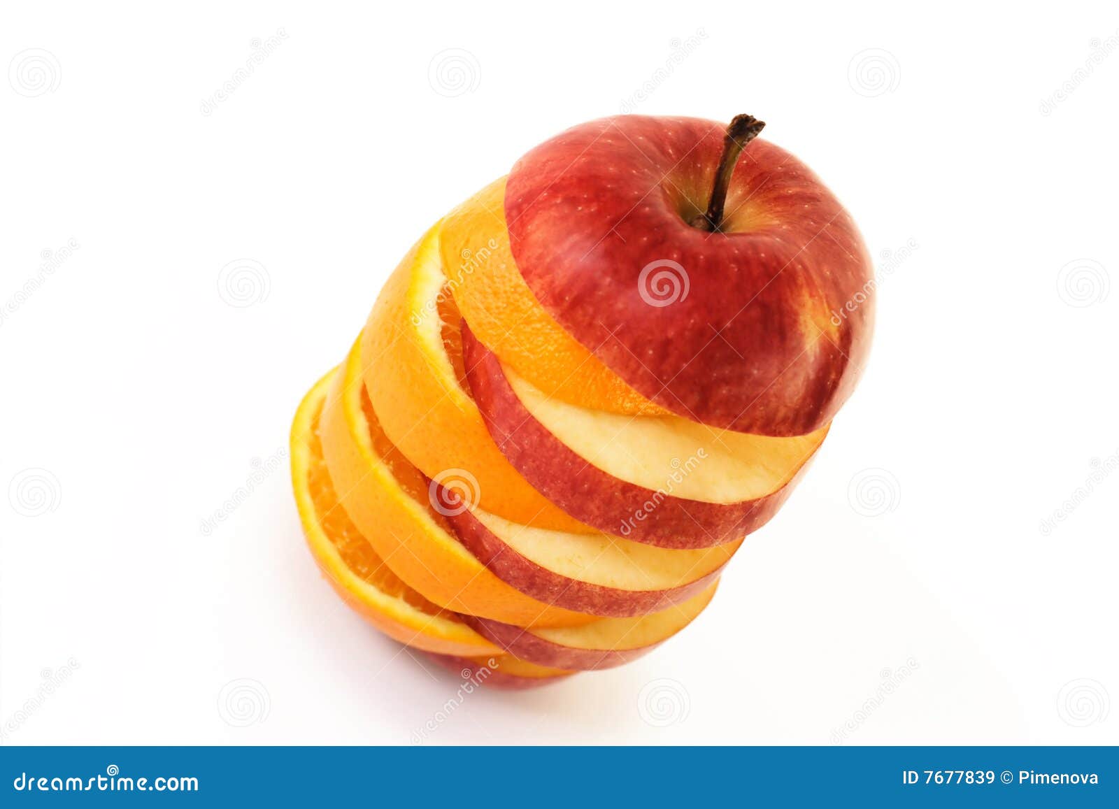 Apple and orange stock image. Image of bizarre, oranges 7677839