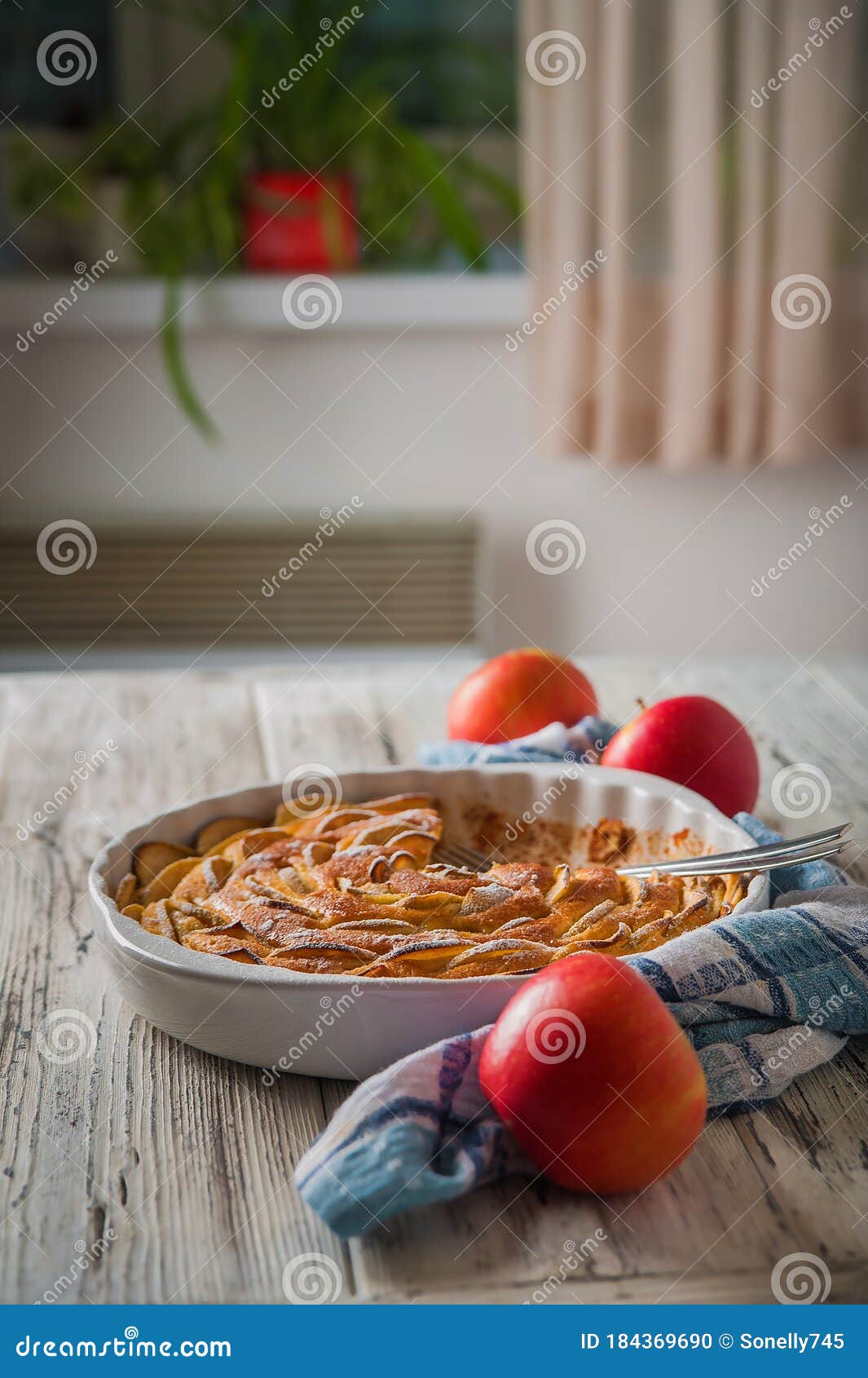 Apple Pie Close-up and Copy Space. Thanksgiving with Apple Pie Stock ...