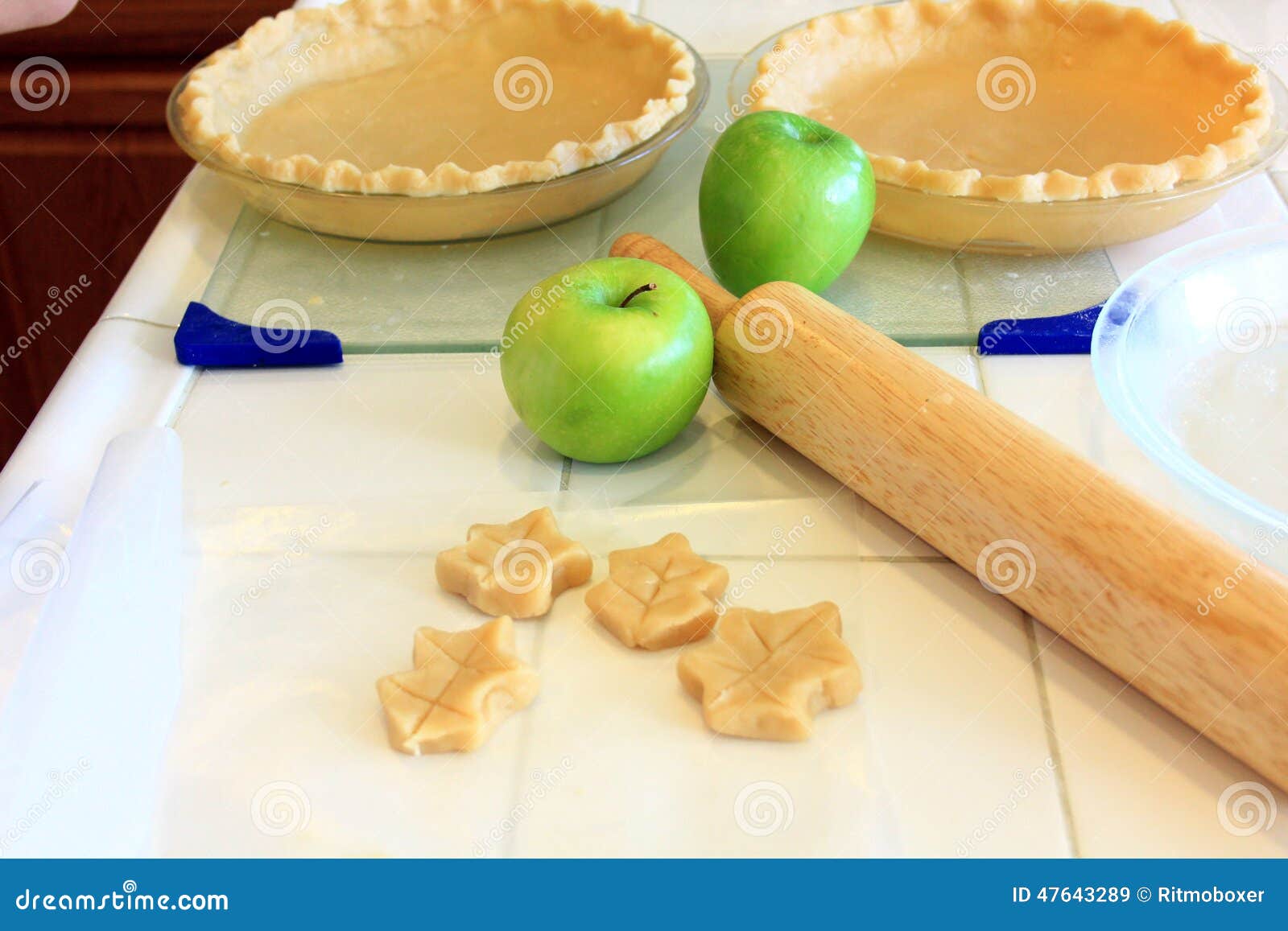 Apple Pie Crust and Dough Leaves Stock Image Image of cook, girl