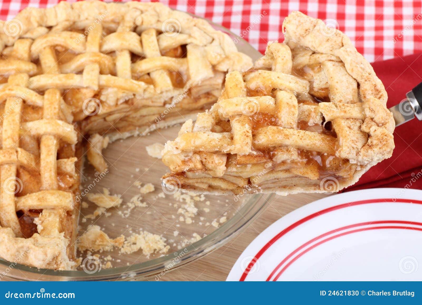 Apple Pie Serving stock photo. Image of slice, piece 24621830