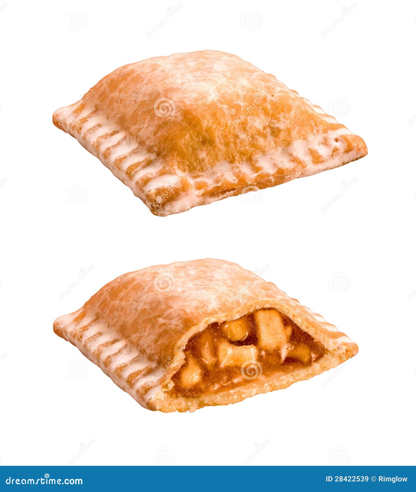 Apple Pie Snack Isolated on White Stock Image Image of background, brown 28422539
