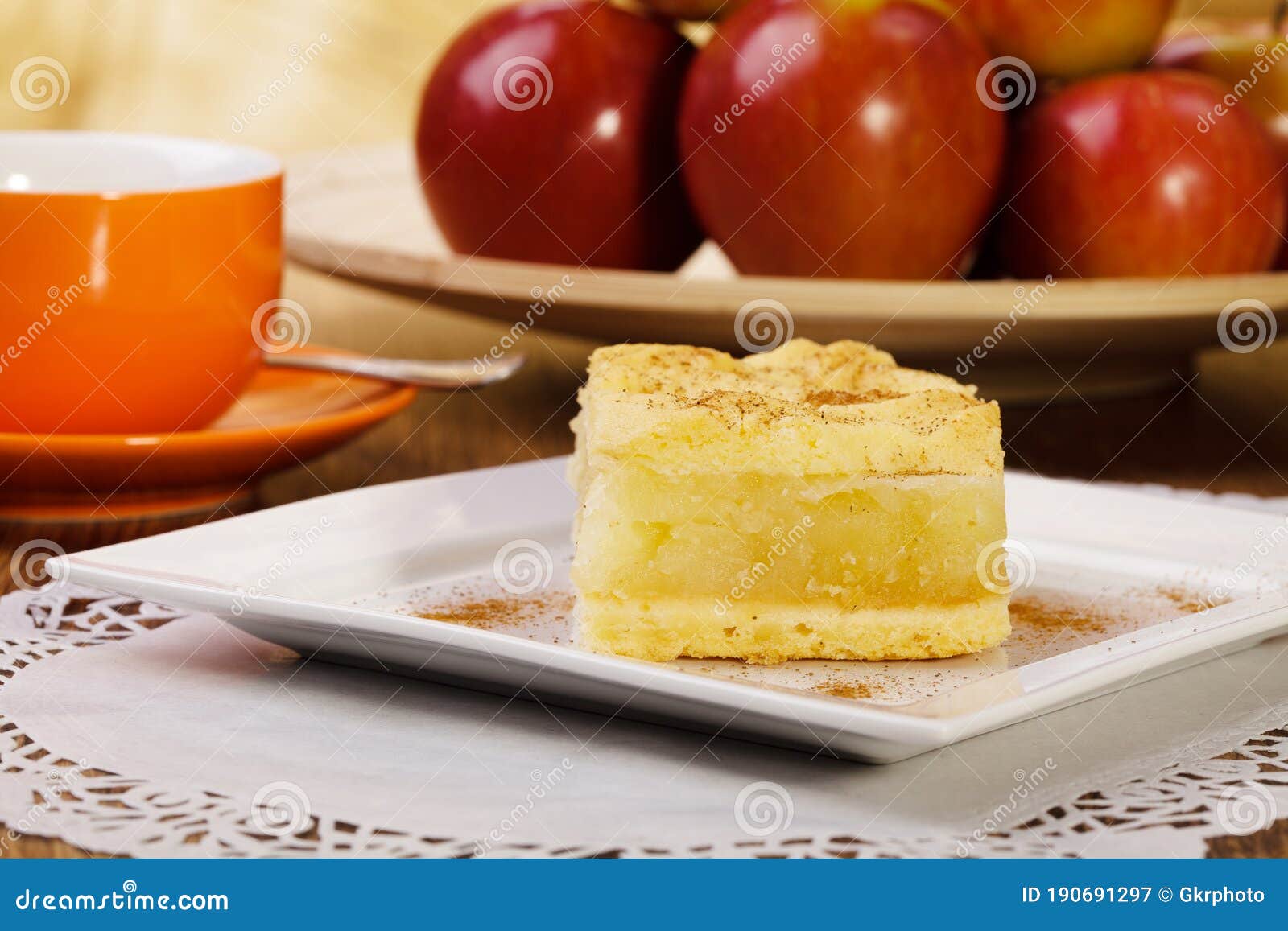 Apple Pie with Whipped Cream Stock Image Image of holiday, pumpkin