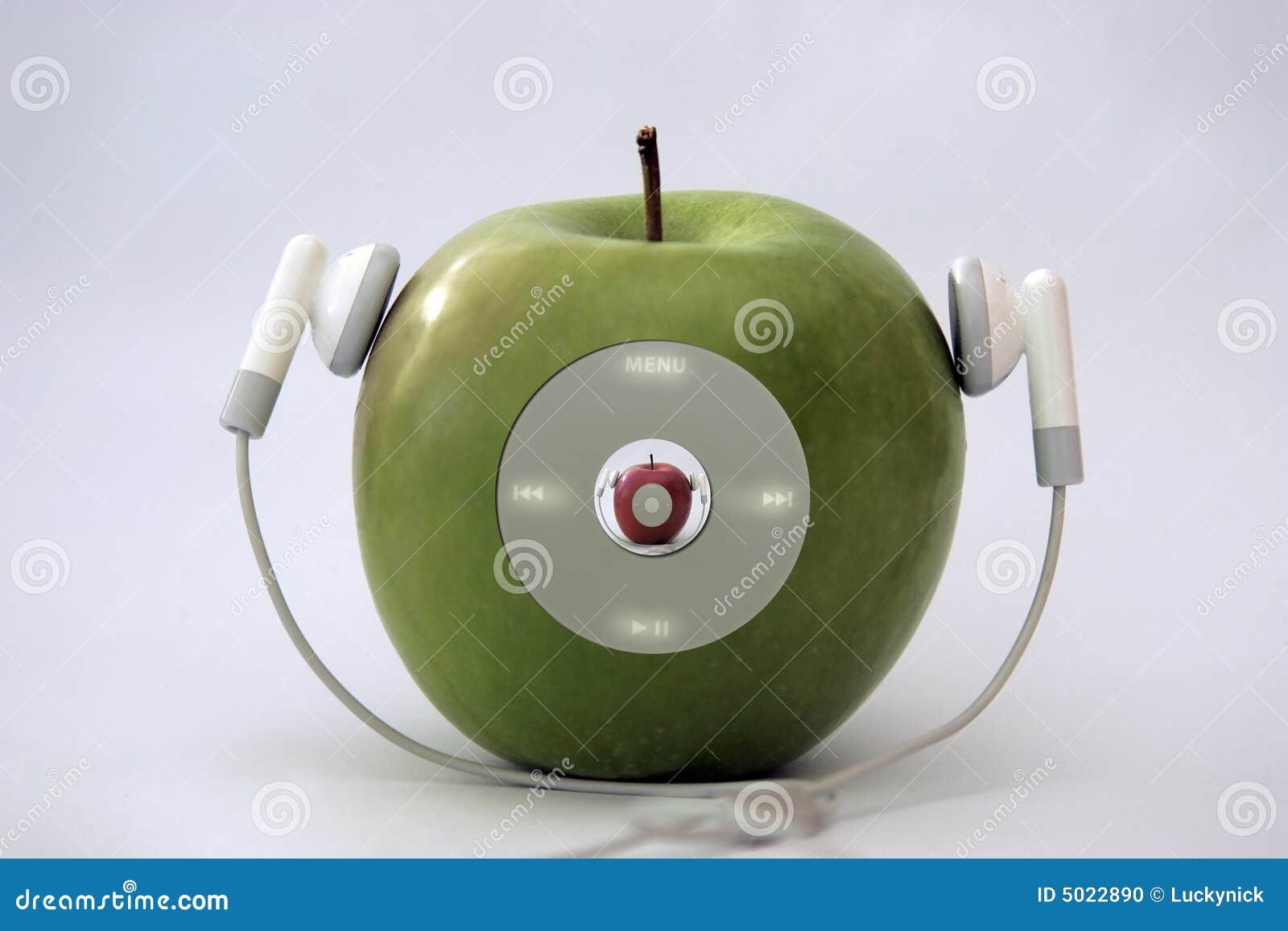 Apple player editorial image. Image of headphones, audio 5022890