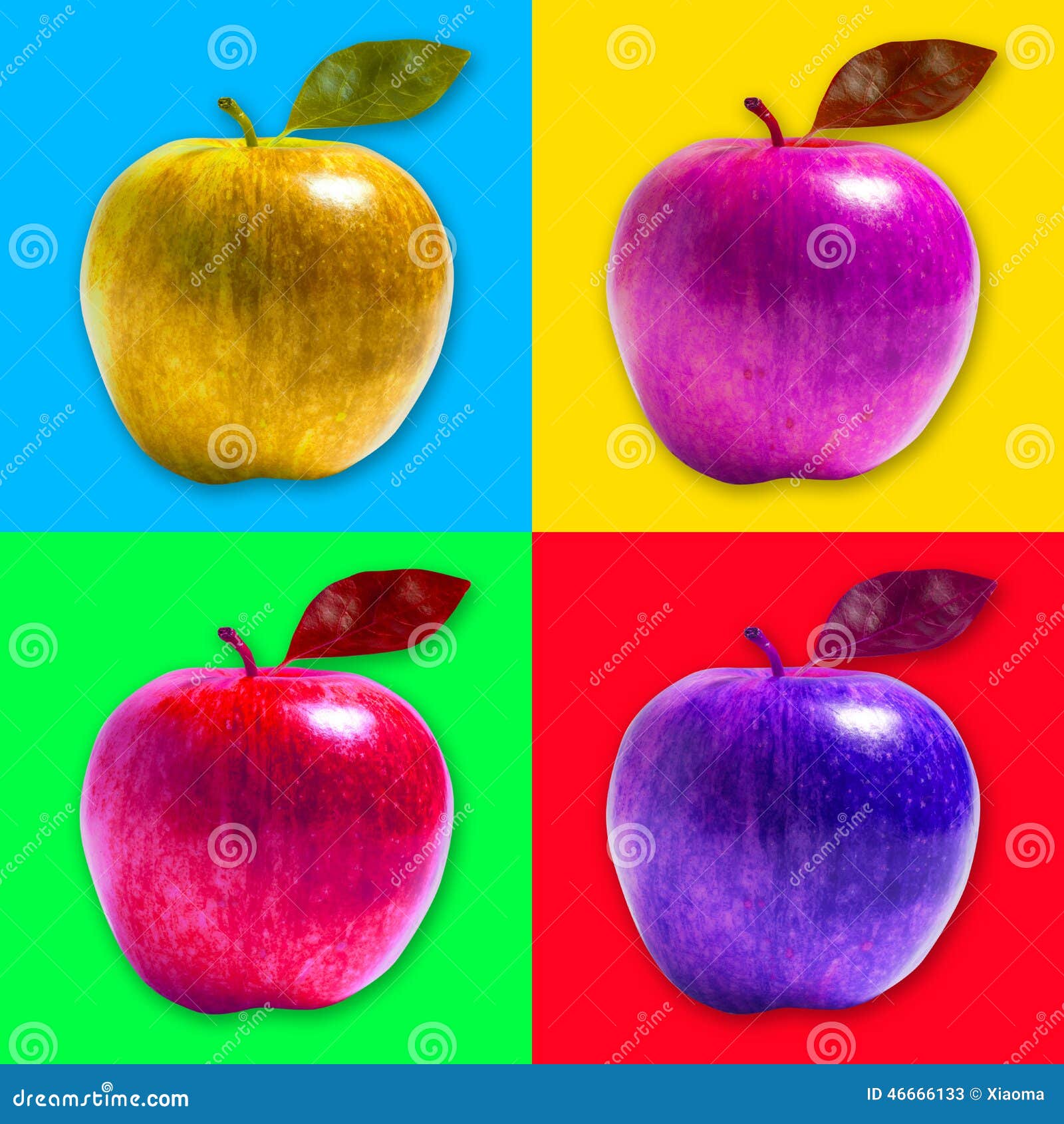 Apple Pop Art Style Stock Illustration - Image: 46666133