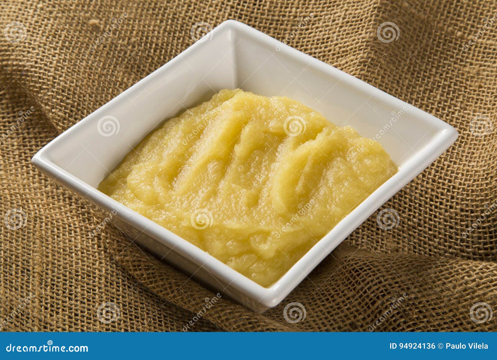 Apple puree for babies stock photo. Image of crepe, wood 94924136