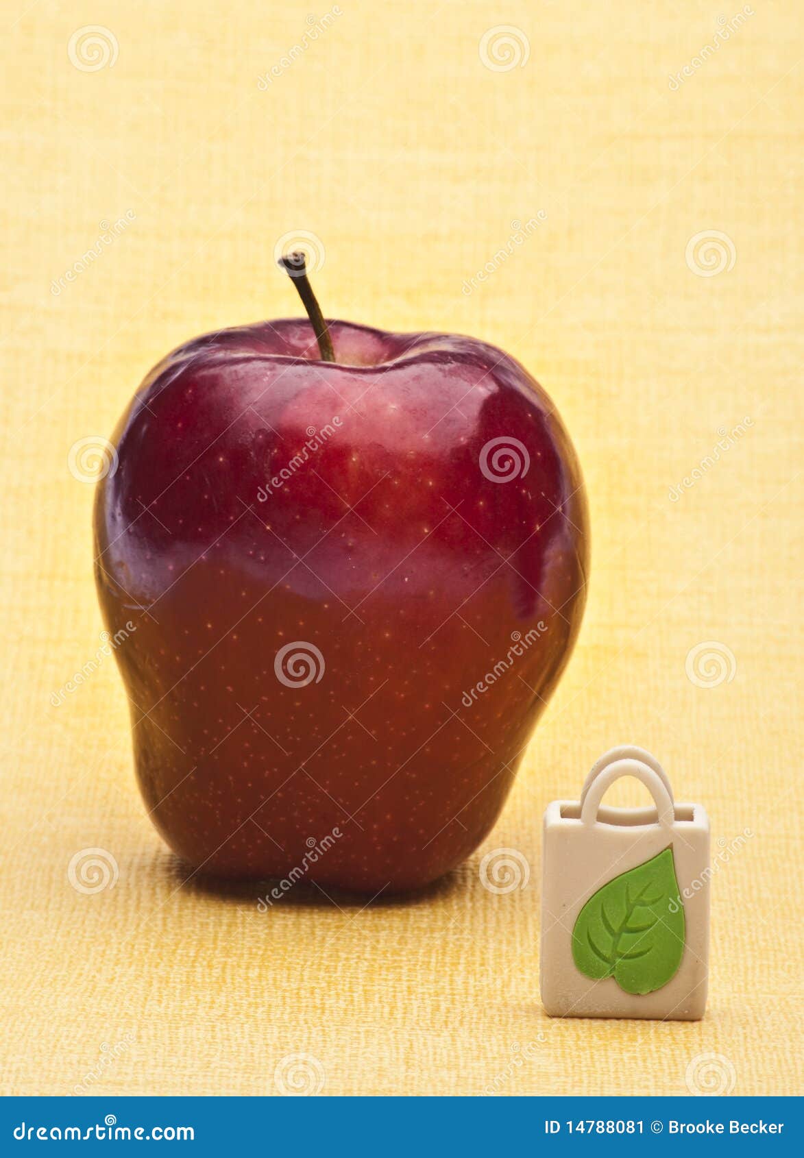Apple and Reusable Grocery Bag Stock Image Image of produce, apple