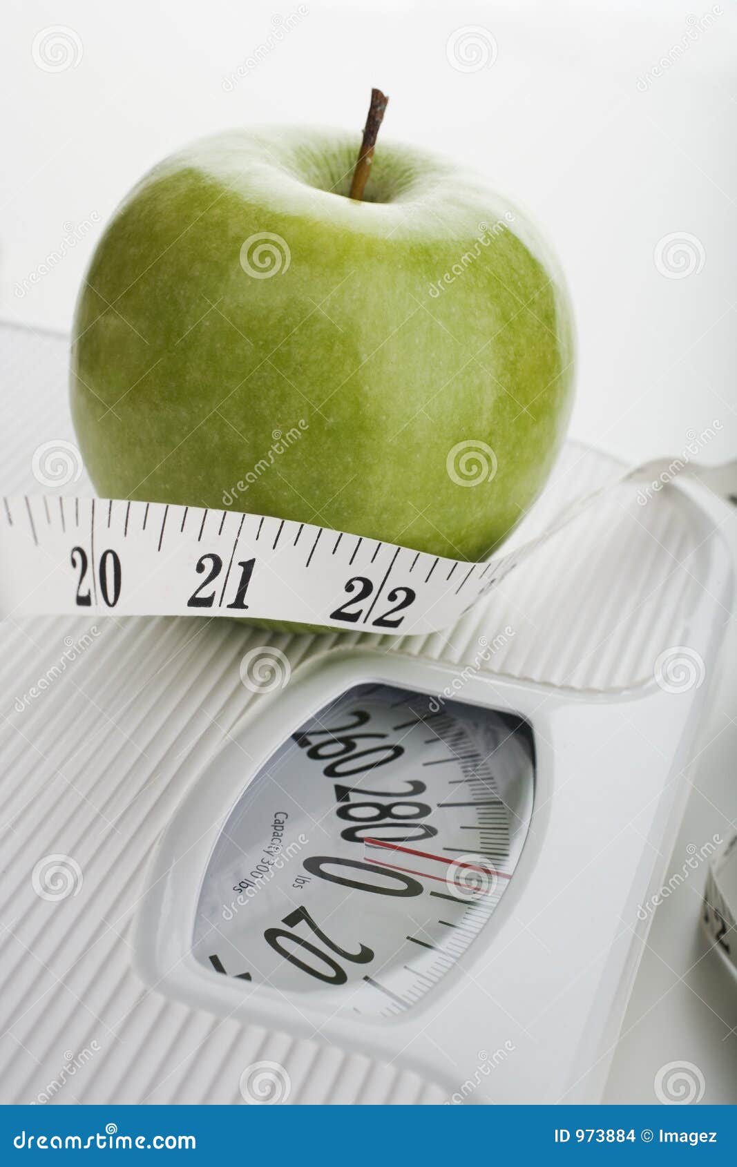 Apple scale stock photo. Image of tape, diet, life, food 973884