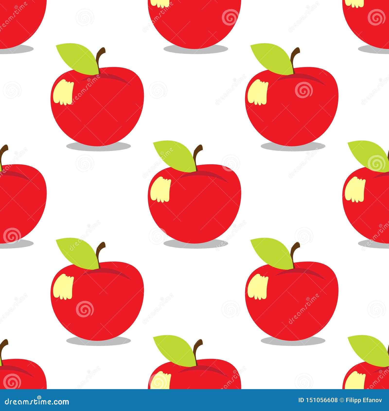 Apple Seamless Pattern on a White Background for Design Surface Stock ...
