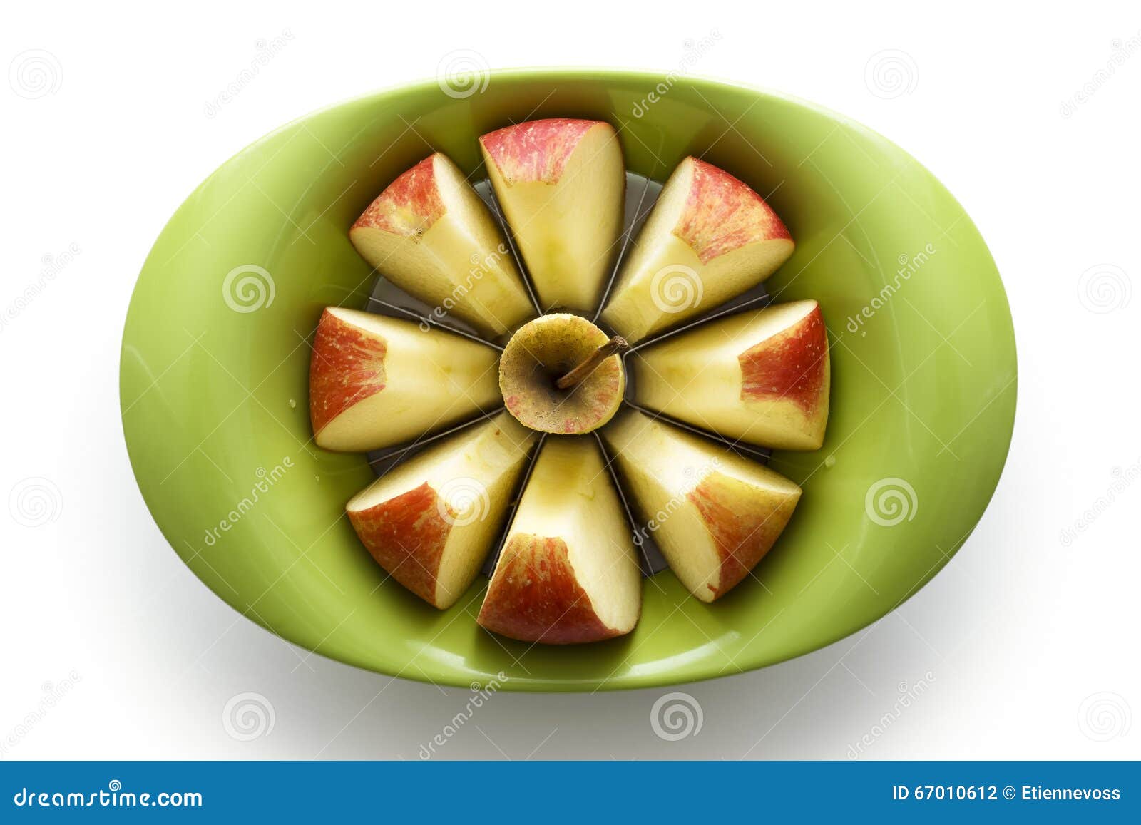 Apple slicer with apple. stock photo. Image of segments 67010612