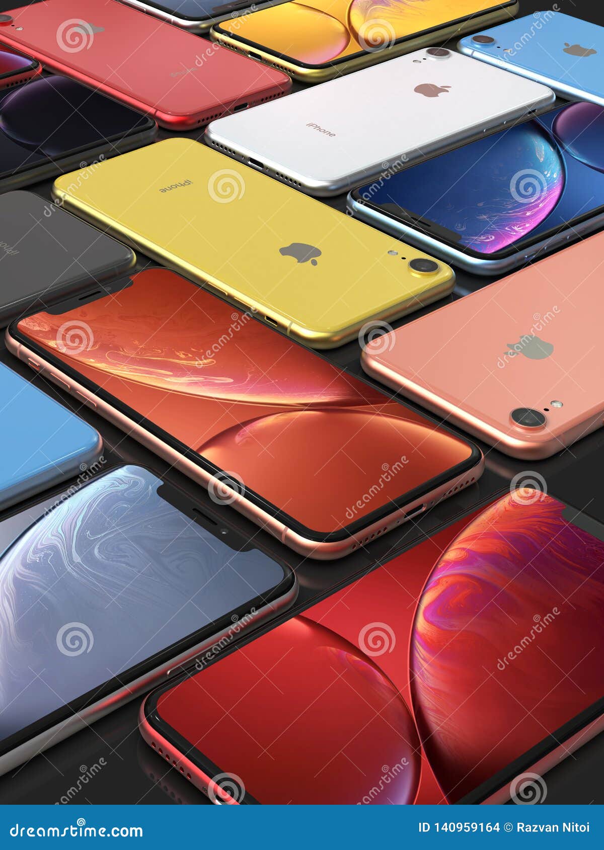 Apple IPhone XR All Colours Mosaic Arrangement Original Wallpaper  Editorial Stock Image  Illustration of connection design 140959049