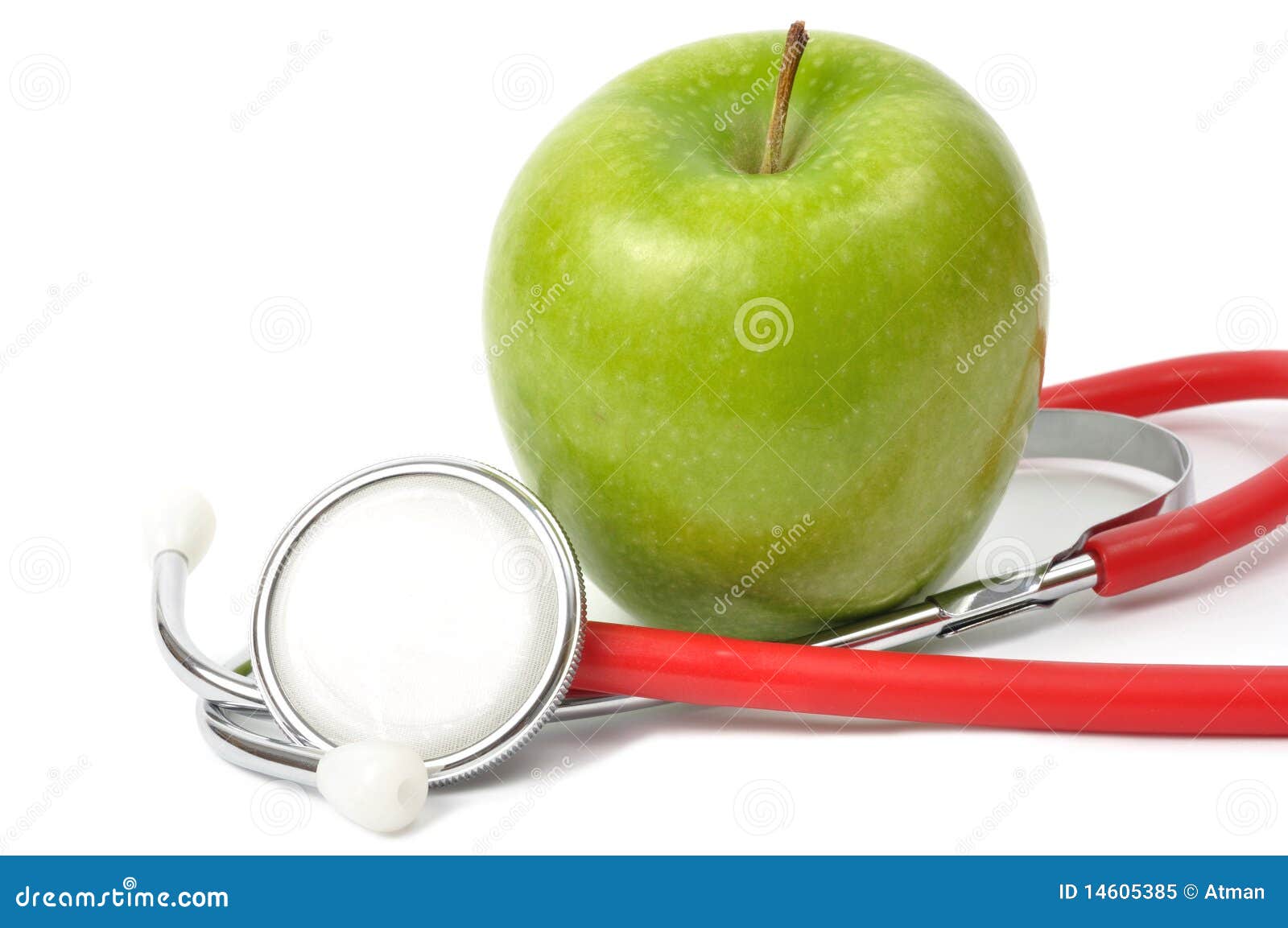 Apple and Stethoscope stock image. Image of stethoscope 14605385
