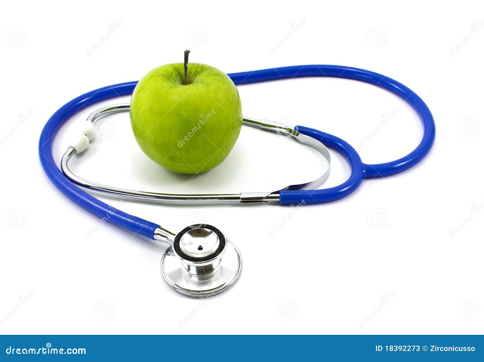 Apple and stethoscope stock image. Image of healthy, device 18392273