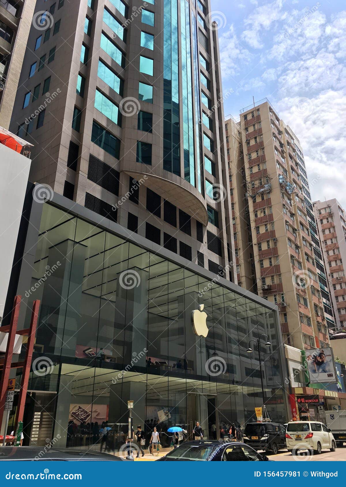 View Of Canton Road And Modern Skyscrapers At Tsim Sha Tsui, In