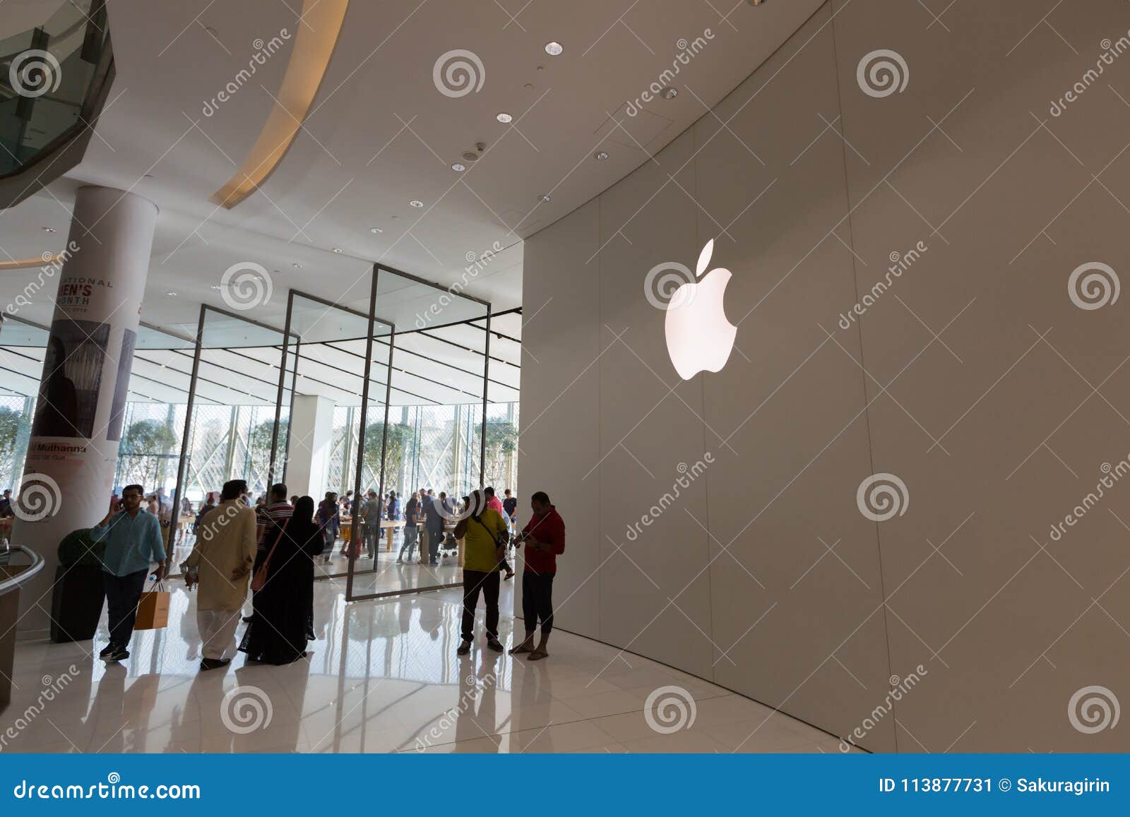 26 November 2019, UAE, Dubai: Louis Vuitton store in Dubai Mall, panoramic  view Stock Photo