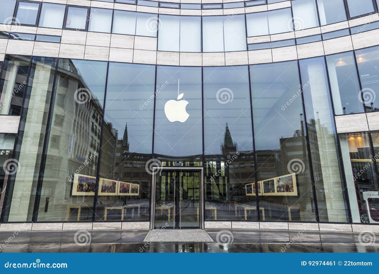 Apple Store in Dusseldorf, Germany Editorial Photo Image of facade