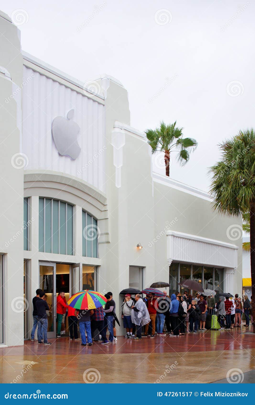 Apple Store Miami Beach fotografía editorial. Imagen de efecto 47261517