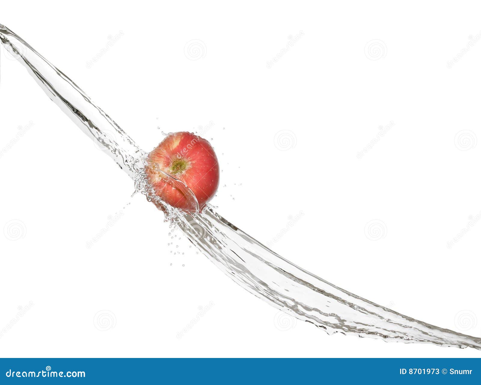 An Apple in a Stream of Water Stock Image Image of fruit, agriculture