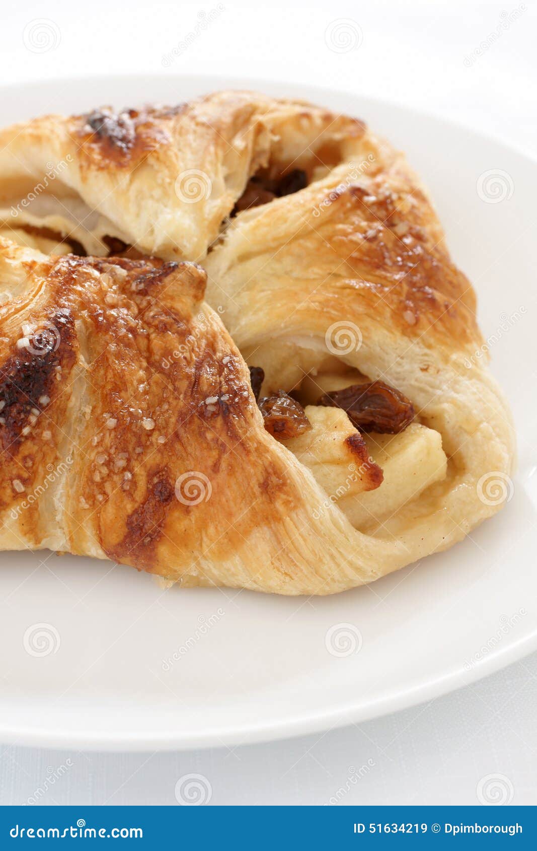 Apple Strudel Danish stock image. Image of currants, dessert 51634219
