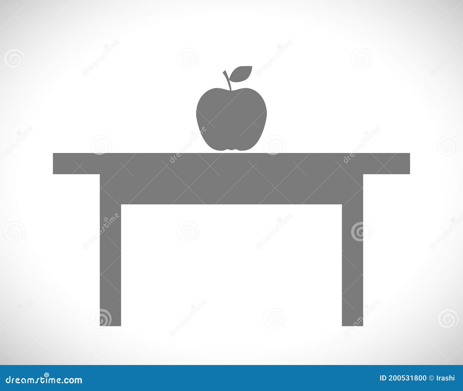 Apple on table stock vector. Illustration of vector 200531800