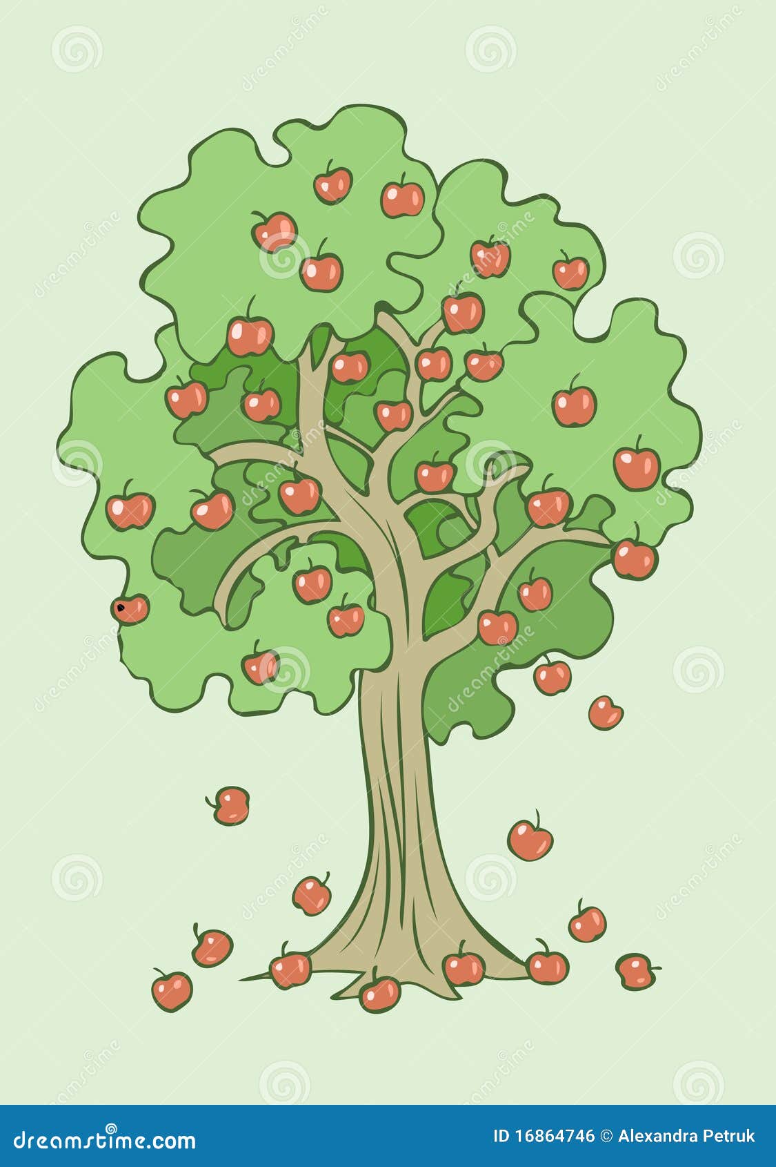 Fruit tombant du logo svg de l'arbre