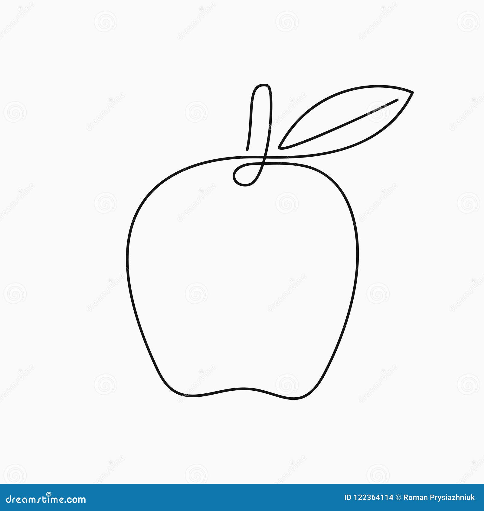 Apple Un Dibujo Lineal Linea Continua Fruta Ejemplo Minimalista A Mano Ilustracion Del Vector Ilustracion De Fruta Lineal