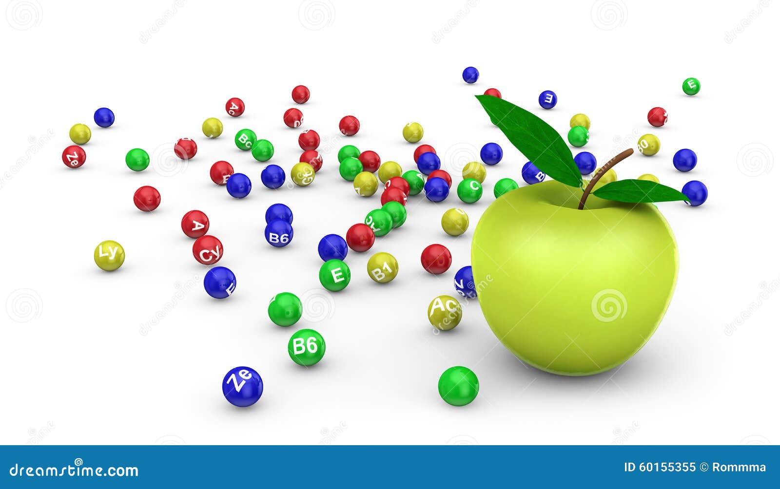 Apple and vitamins stock illustration. Illustration of medical 60155355