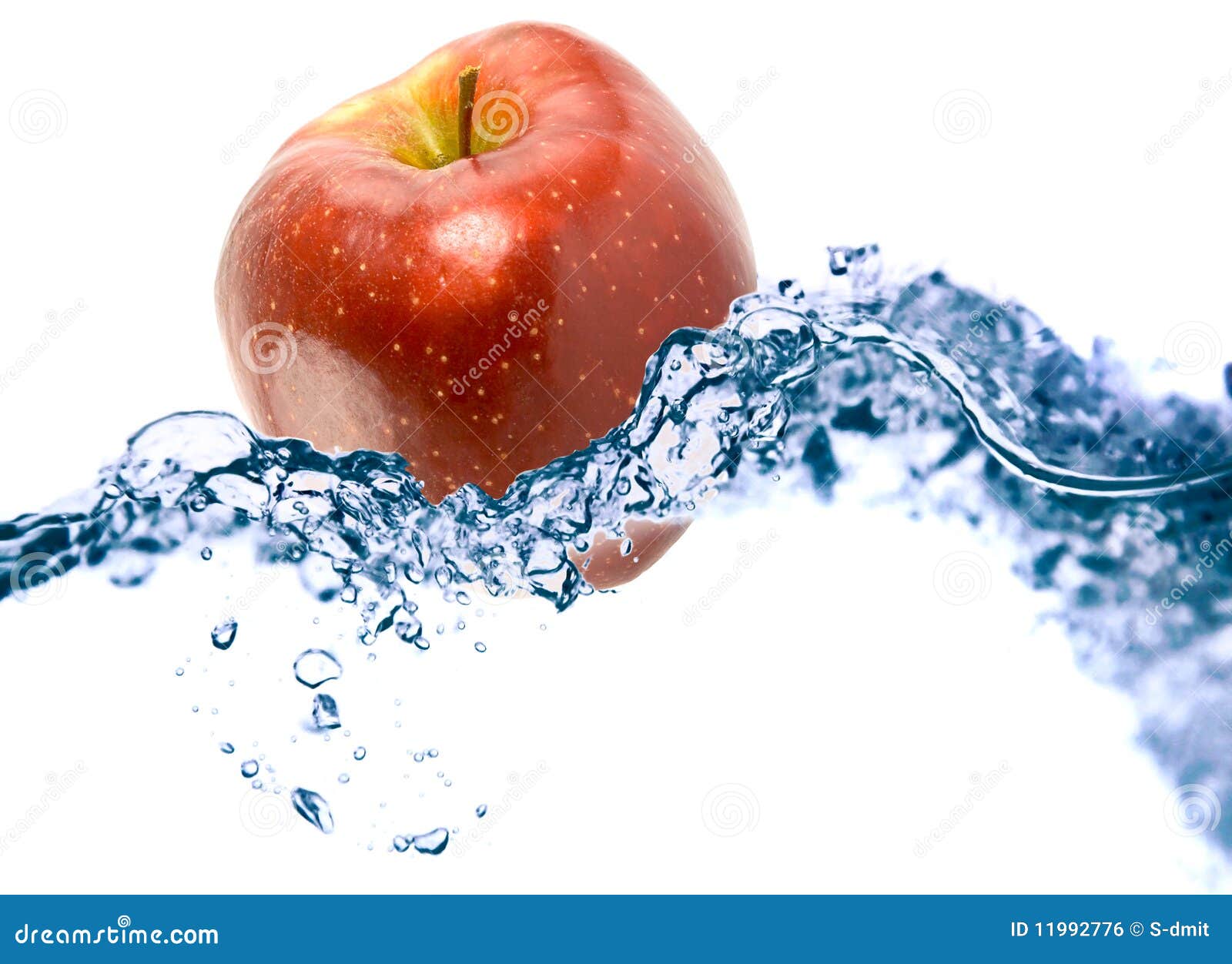 Apple in a water stock photo. Image of clean, macro, bubble 11992776