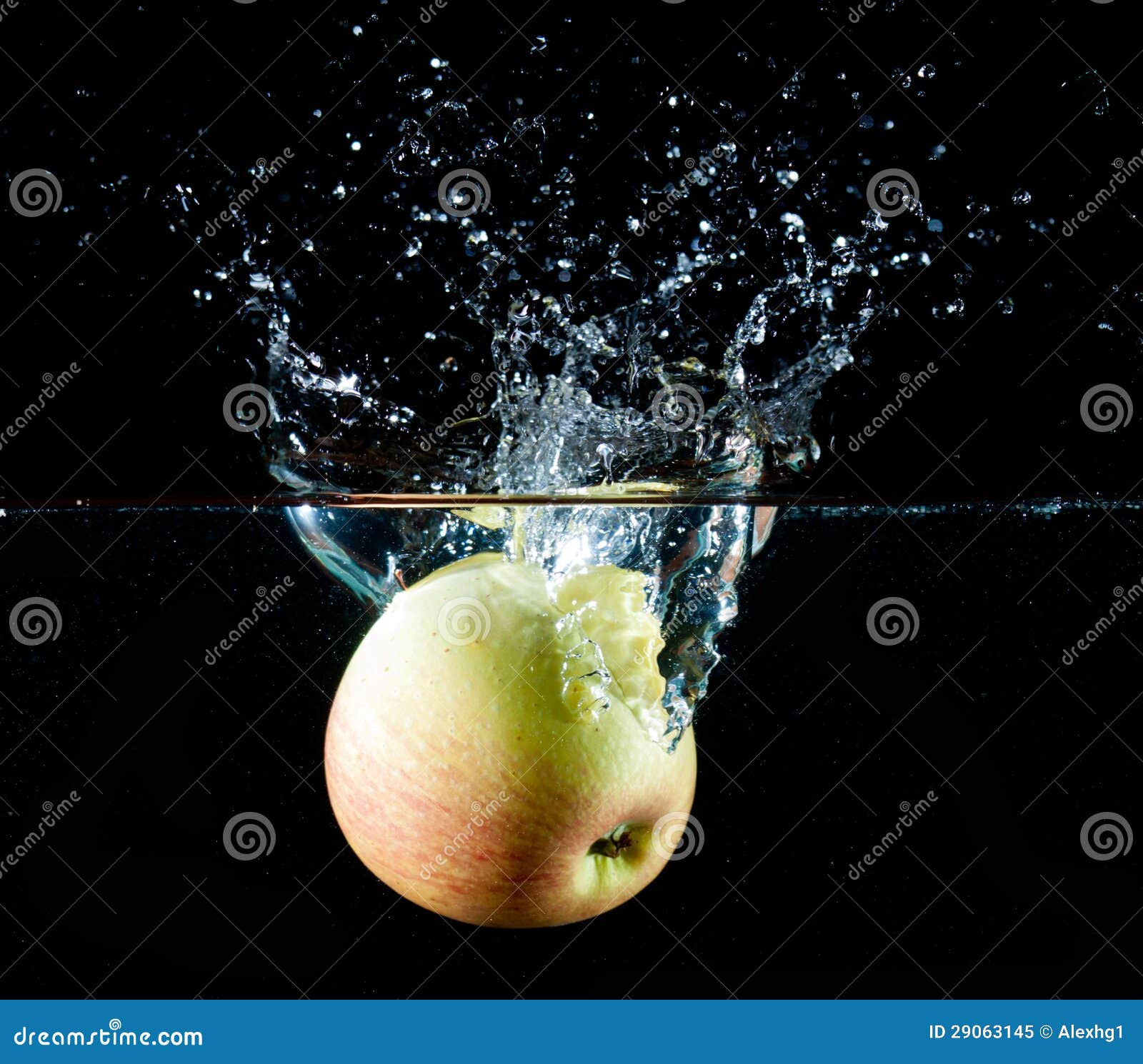 Apple water splash stock image. Image of splashing, ripe 29063145