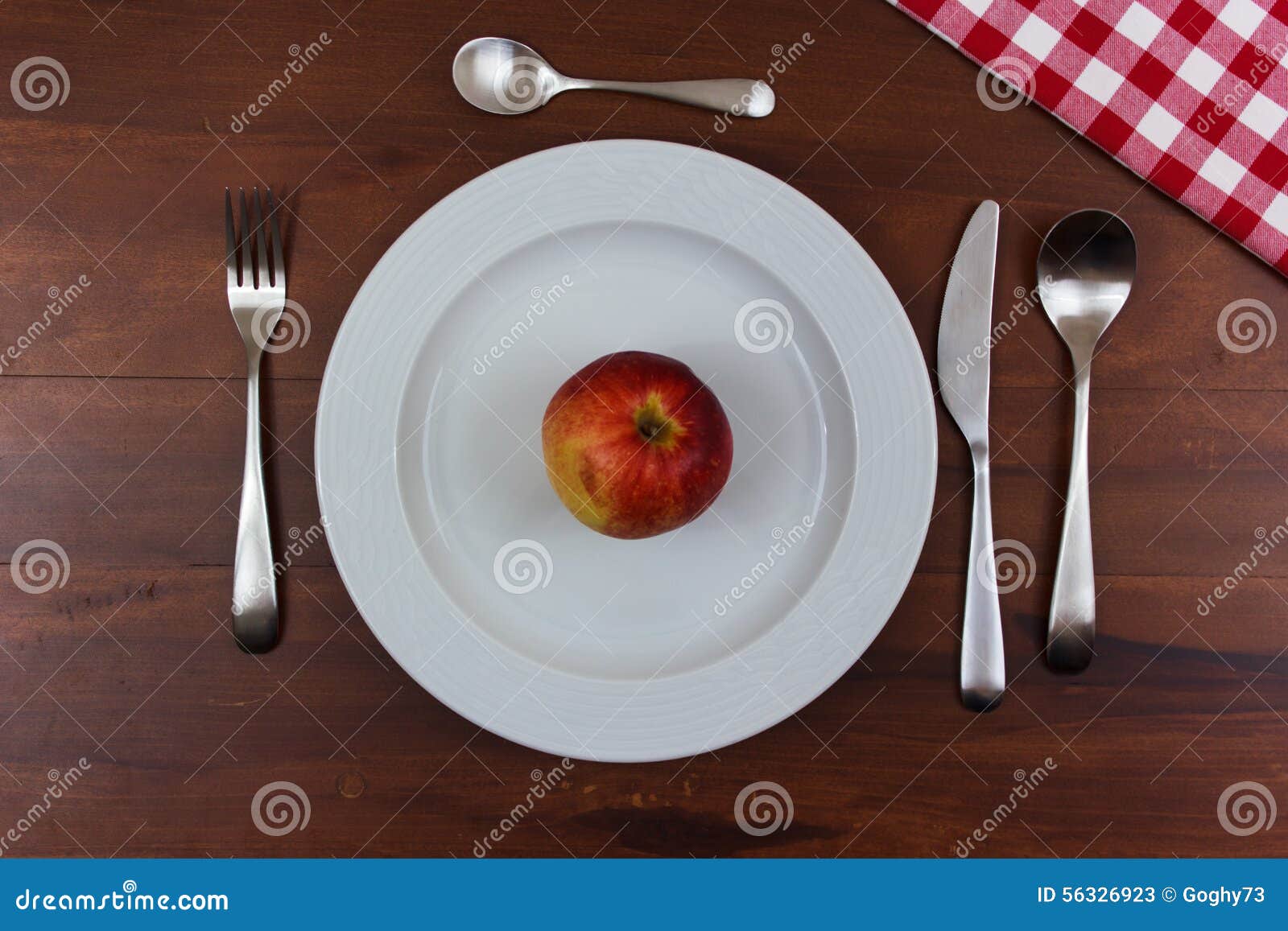 Apple on a white plate stock image. Image of light, kitchen - 56326923